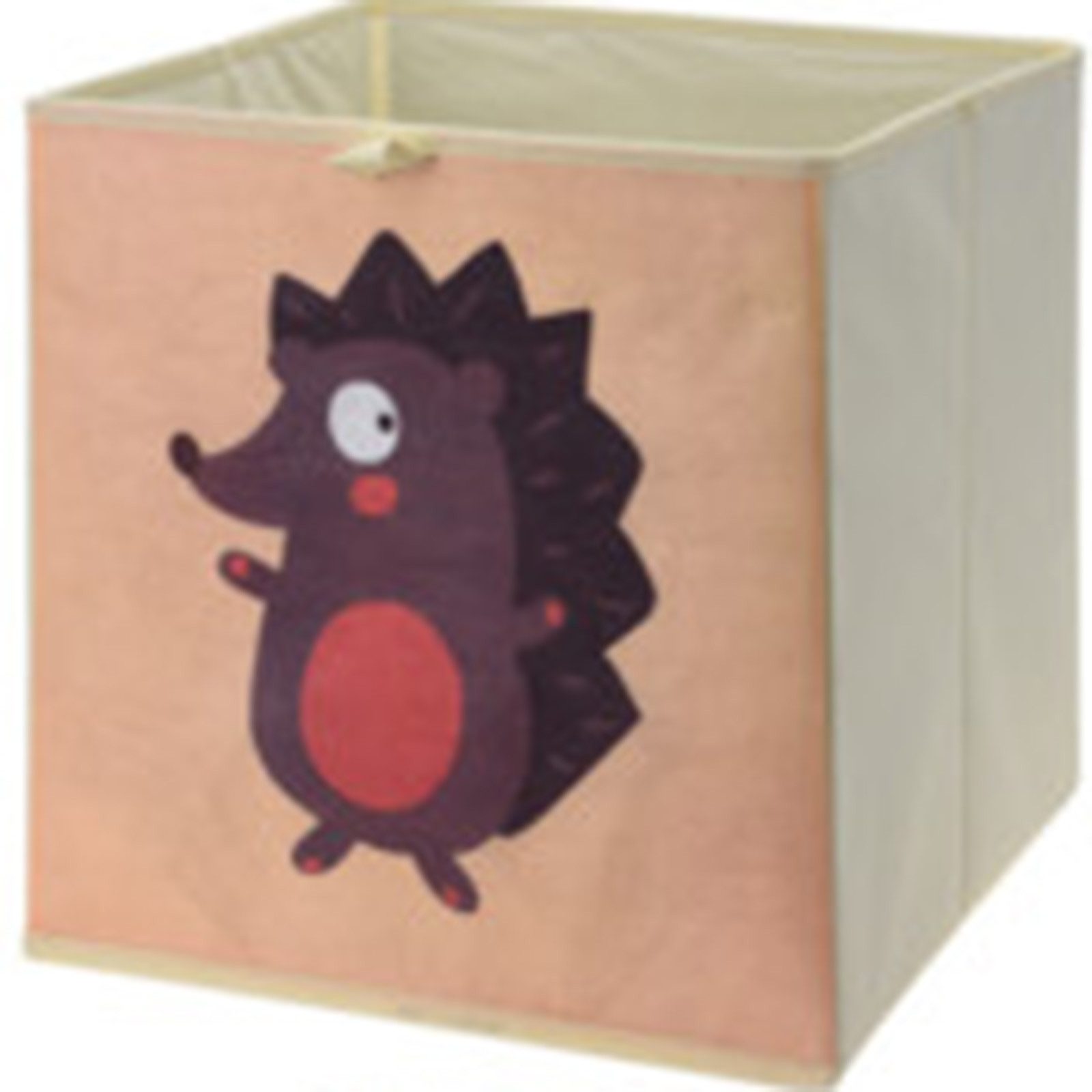 Koopman Toy Chest Toy Box Storage 32x32x32 cm Design 4-piece Set (4 pcs), 4 pcs, 4 designs, animal designs, 32x32x30cm, fabric