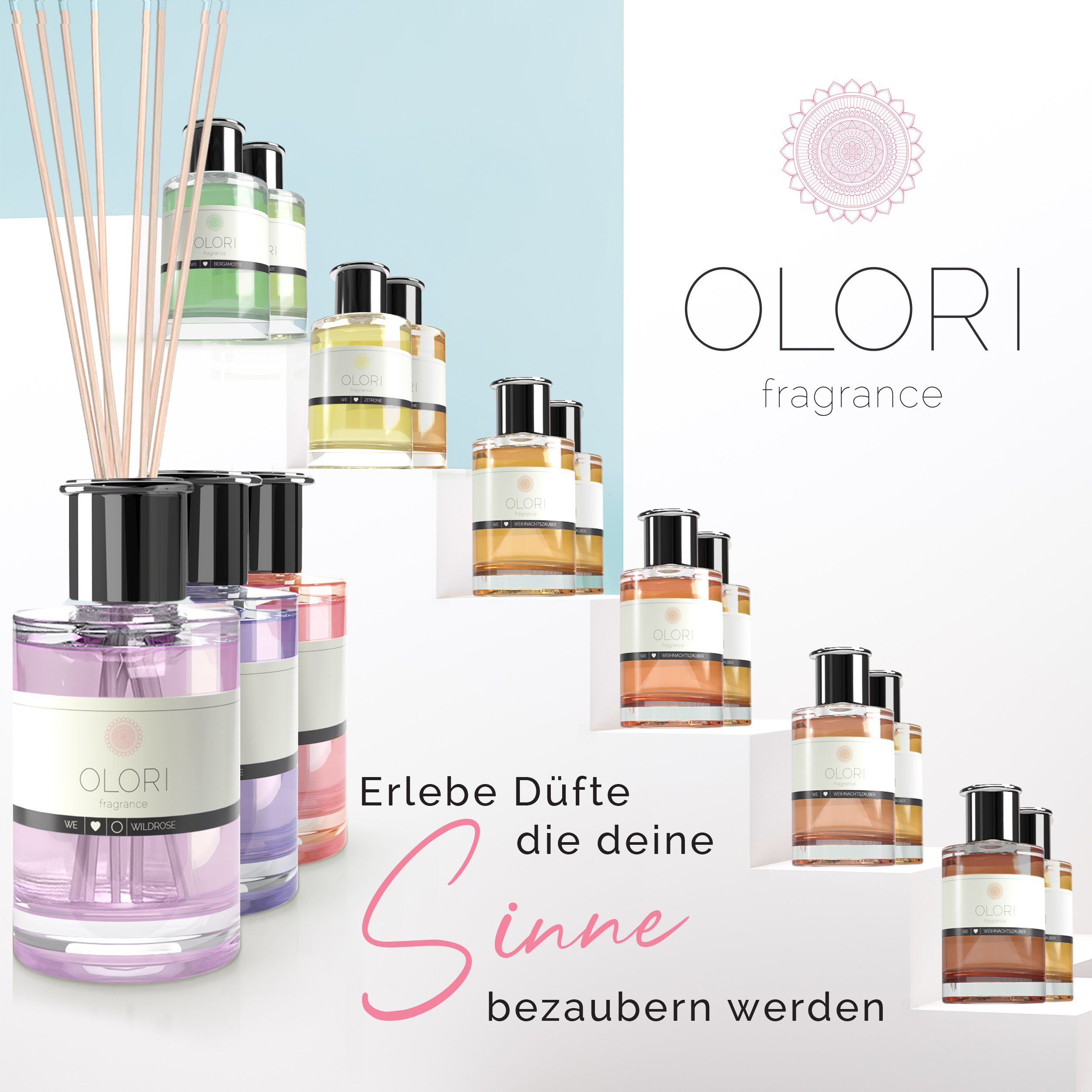 OLORI Raumduft Diffuser I Rose Ölen I (1-St) 200 mit ml ätherischen I