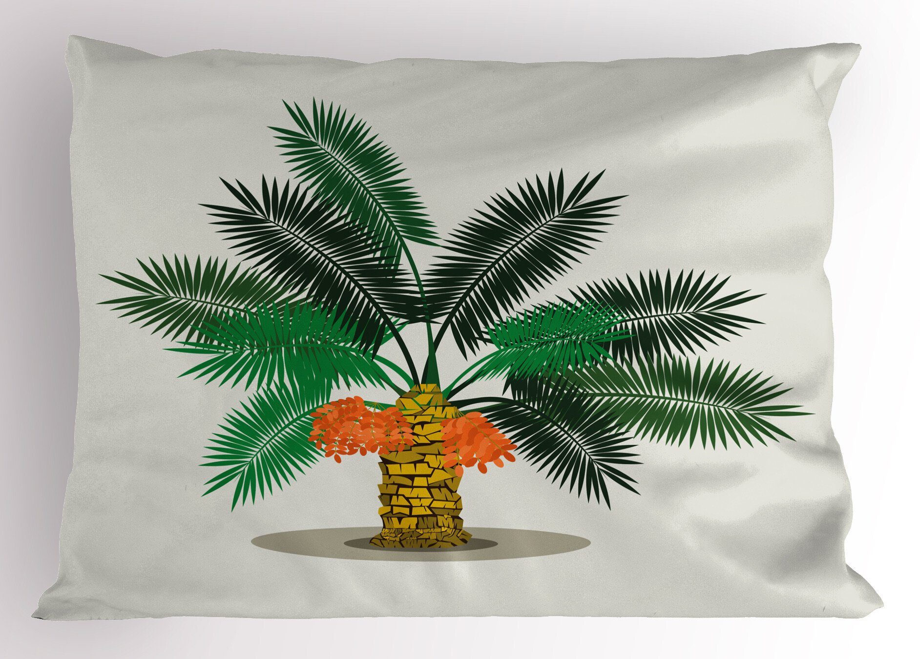 Kissenbezüge Dekorativer Standard Size Gedruckter Abakuhaus Kopfkissenbezug, Stück), Tropical (1 Leaves Oasis Botanisch