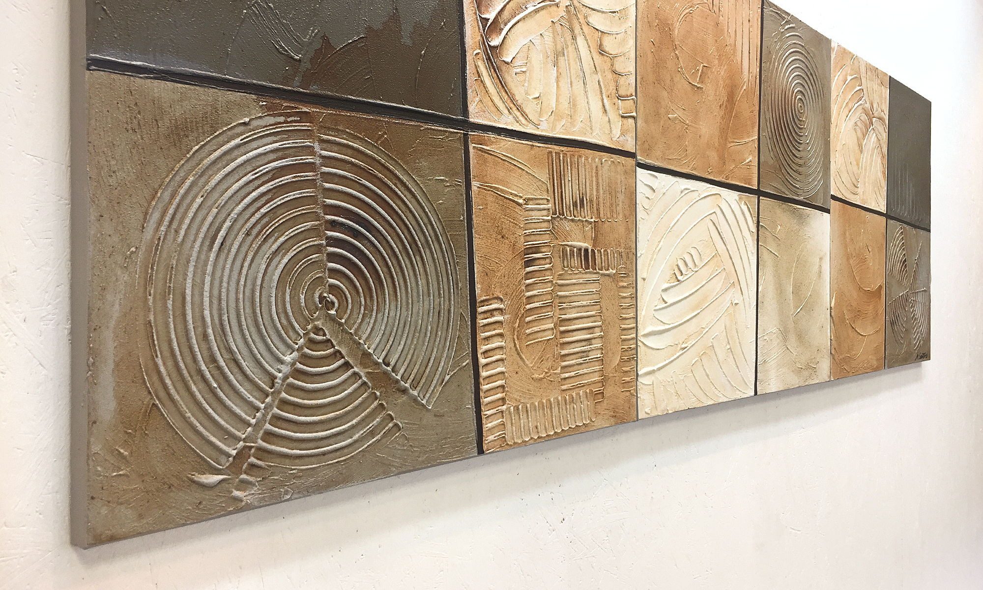 WandbilderXXL XXL-Wandbild Desert Traces 210 x 70 cm, Abstraktes Gemälde, handgemaltes Unikat
