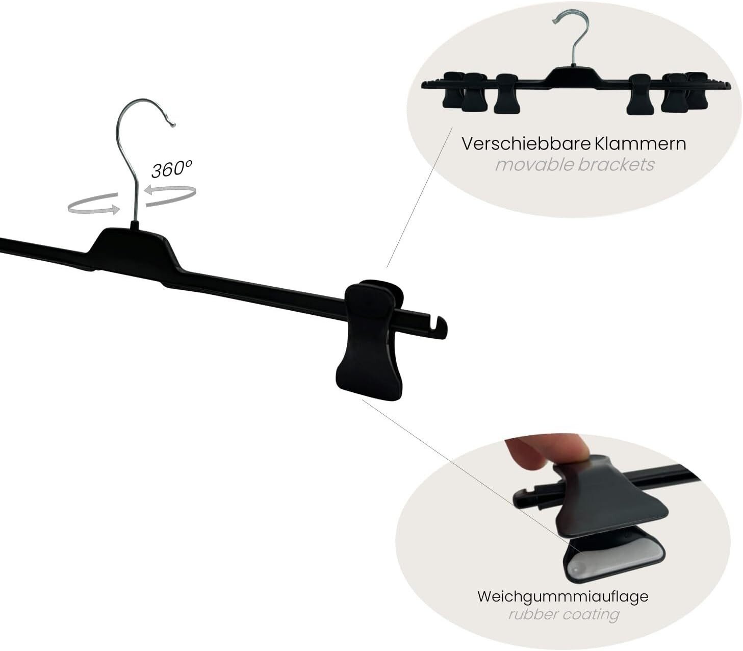RSR Hangers Kleiderbügel Hosenbügel Rockbügel PUC günstig online kaufen