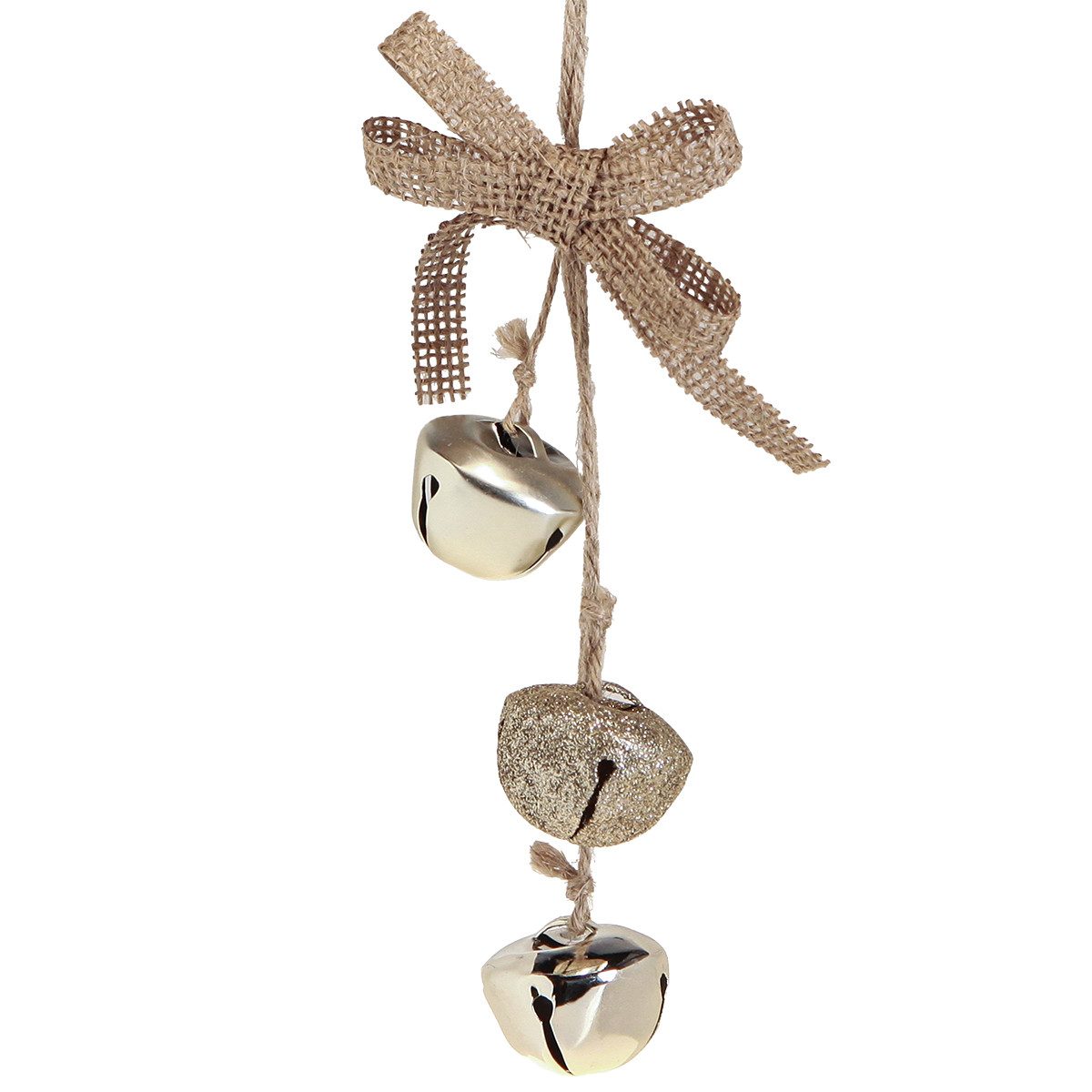 Kaemingk Christbaumschmuck Goldene Weihnachtsglöckchen Christbaumschmuck Ø3,5cm 3er Set, 3 Stück