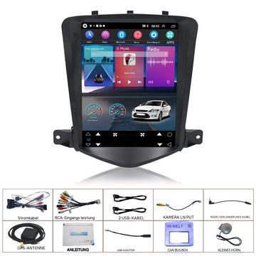 Hikity 9.7" Android 11 Apple Carplay DSP GPS NAVI Für Chevrolet Cruze 2008-15 Autoradio (FM Radio, Lenkradkontrolle, Bluetooth-Musik)