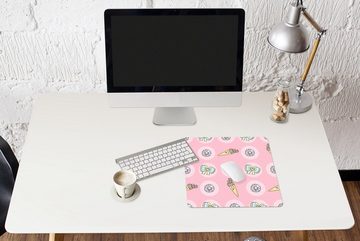 MuchoWow Gaming Mauspad Donuts - Kawaii - Muster - Pastell (1-St), Mousepad mit Rutschfester Unterseite, Gaming, 40x40 cm, XXL, Großes