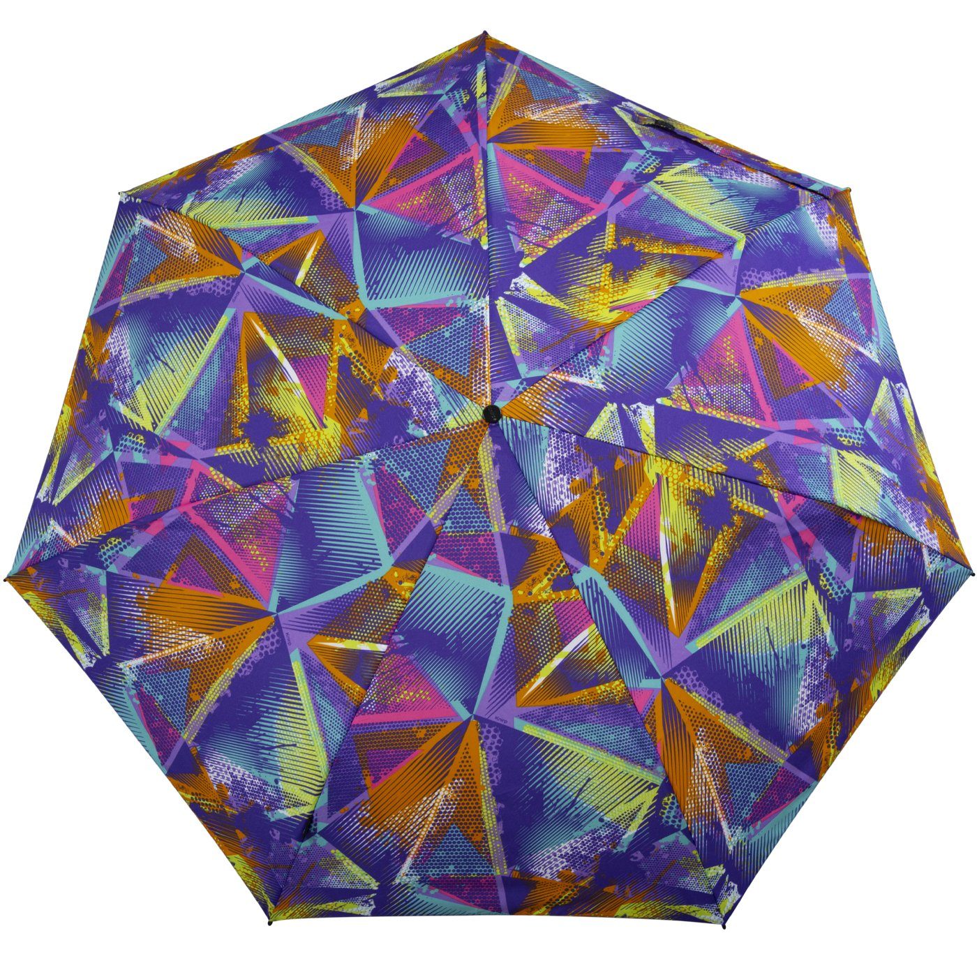 Knirps® Taschenregenschirm Schirm farbenfroh Auf-Zu-Automatik, leichter, Design Surf schönes bunt für Damen - mit kompakter