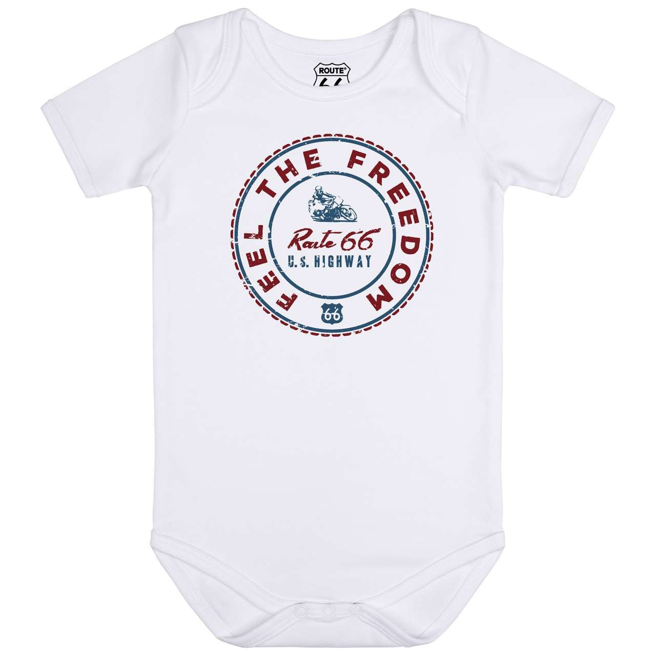 Metal Kids Kurzarmbody mit Route 66 (Feel The Freedom) Druck für Babys