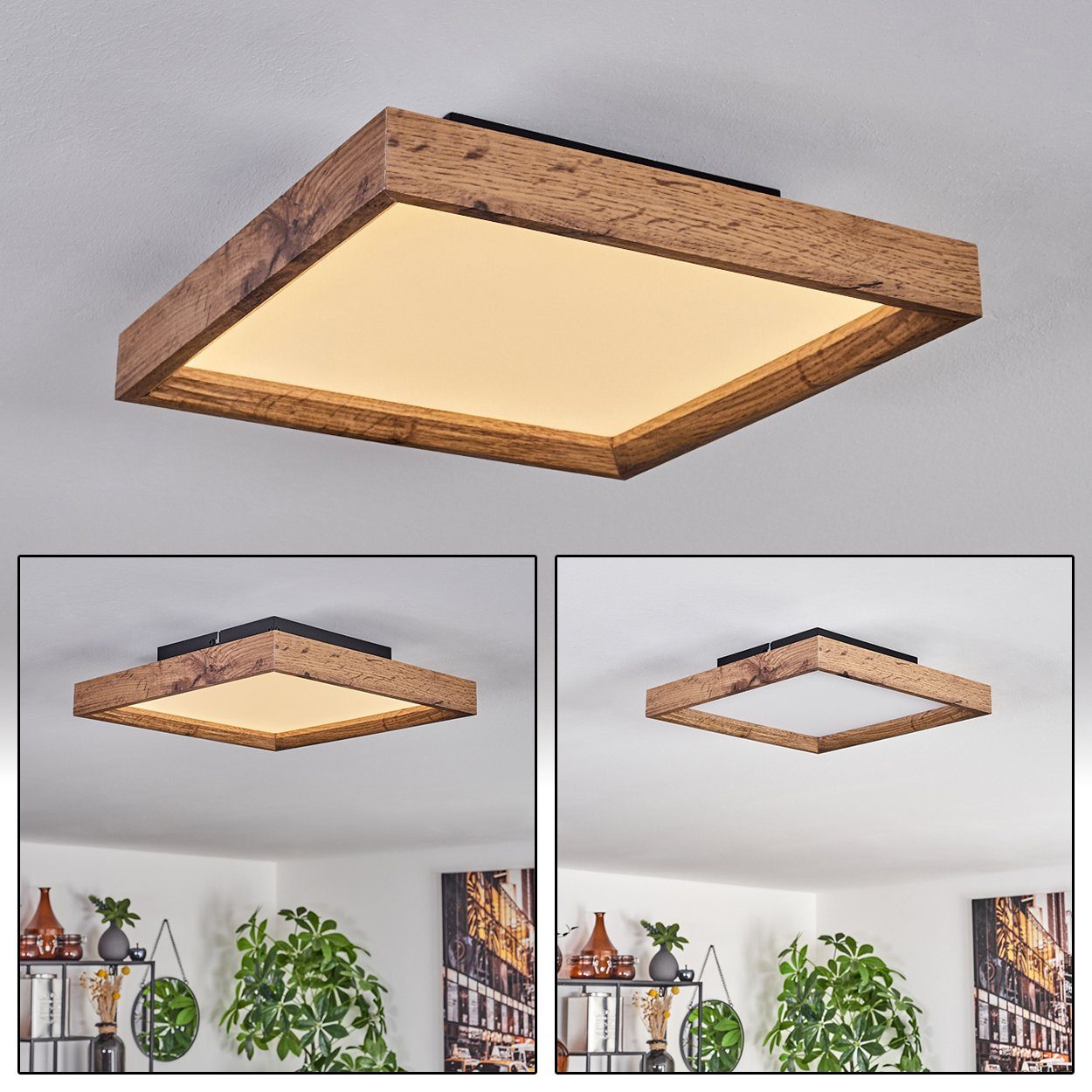hofstein Deckenleuchte Deckenleuchte aus Metall/MDF/Kunststoff in günstig online kaufen