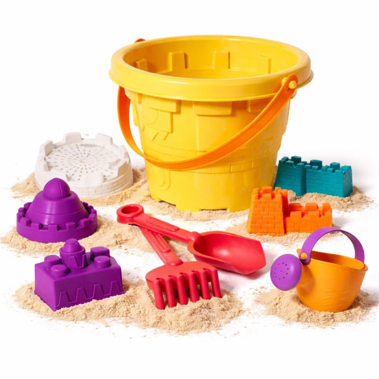 TK Gruppe Sandform-Set Sandspielzeug Set – Sandkastenspielzeug Sandförmchen, Schaufel, Rechen