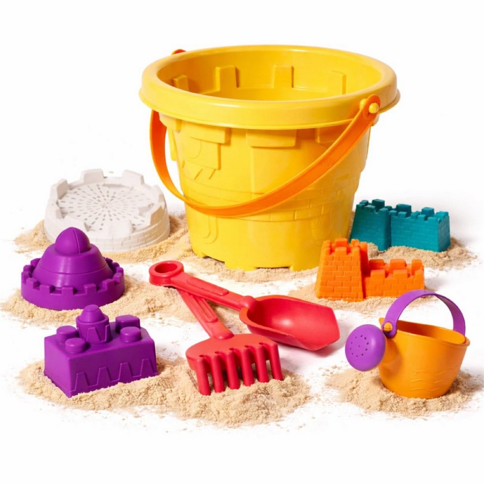 TK Gruppe Sandform-Set Sandspielzeug Set – Sandkastenspielzeug Sandförmchen, Schaufel, Rechen