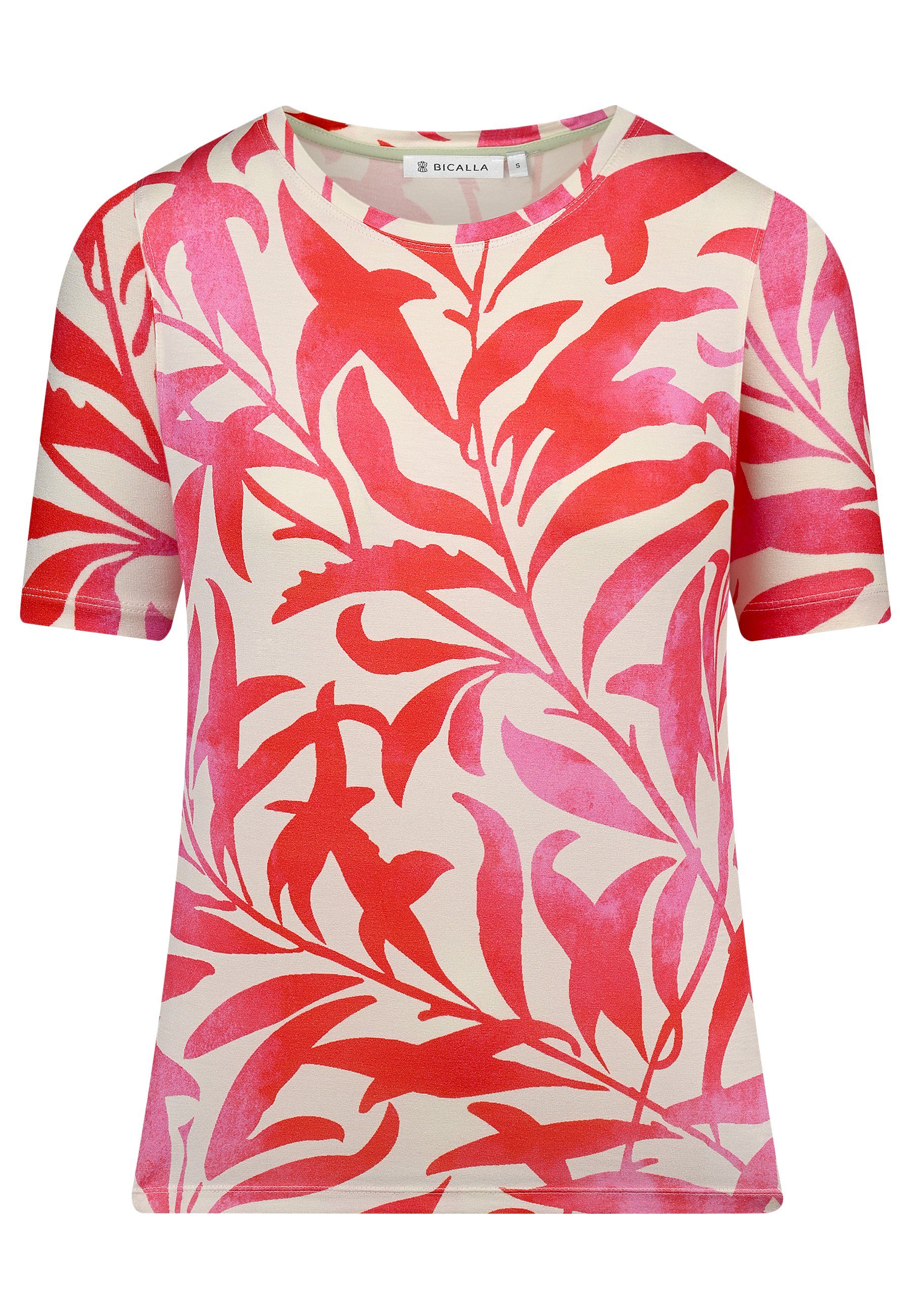 BICALLA T-Shirt Shirt Leaves - 09/pink-white günstig online kaufen