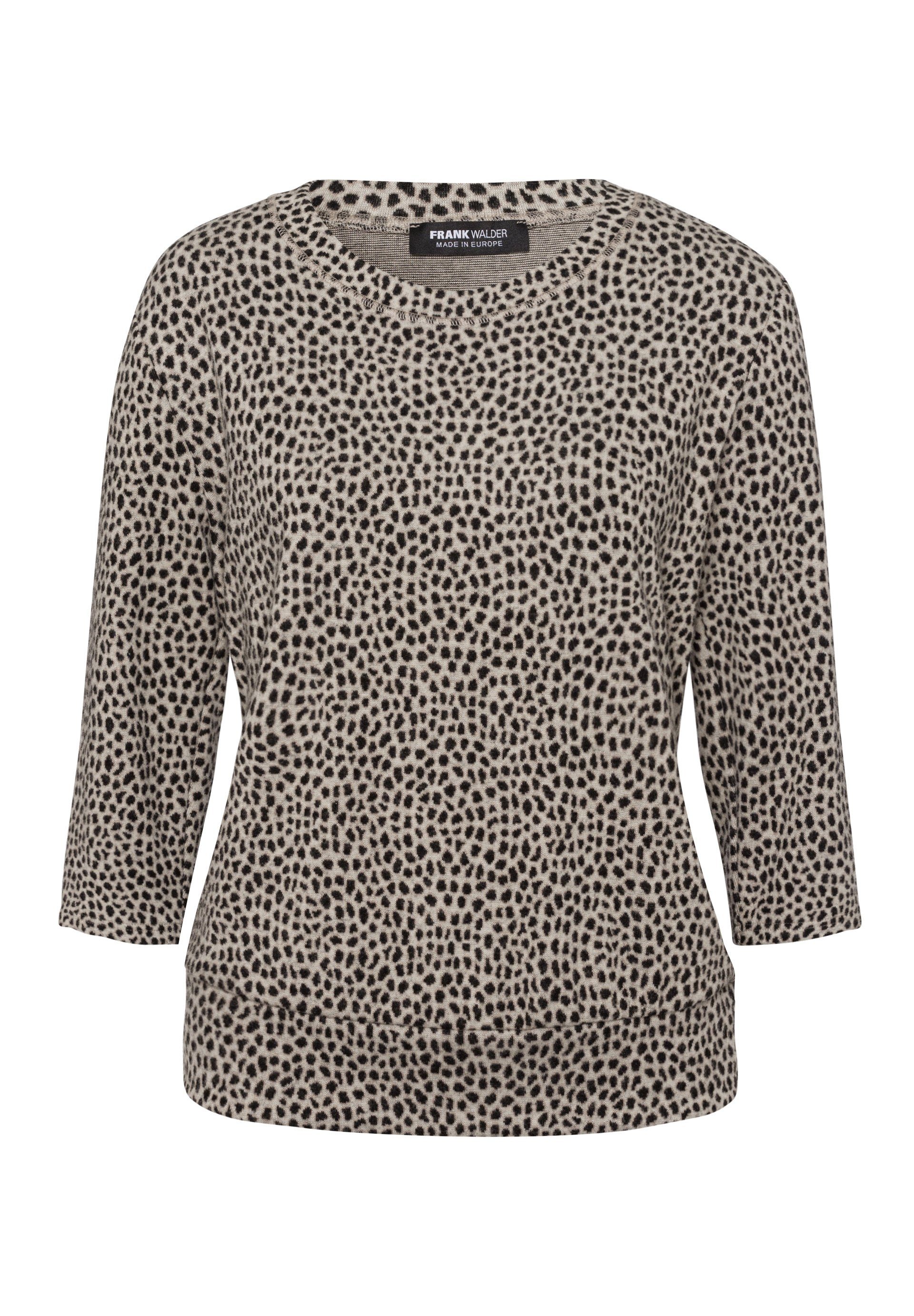 FRANK WALDER Strickpullover im dezenten Animal-Print