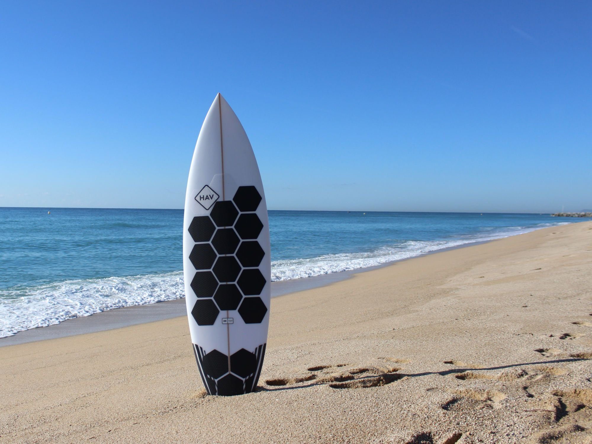 20 RsPro RSPro HexaTraction Board Surf Wakesurfboard Schwarz Grip