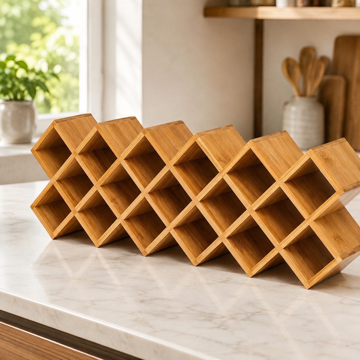 Best for Home Gewürzregal Gewürz Organizer für Küche, Arbeitsfläche und Vorratsschrank, Braun