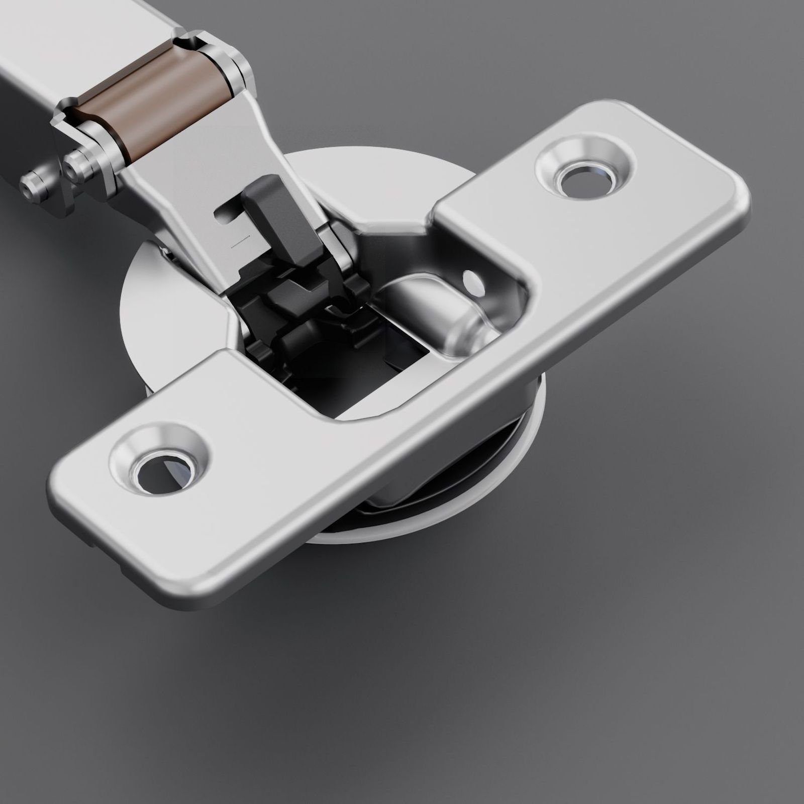 Salice Möbelbeschlag 2x Salice Stollenscharnier Serie 700 mit Dämpfung 110° (2 St), T45, Mpl. H9 mm Euroschrauben, Langlochverst., Abdeckkappen