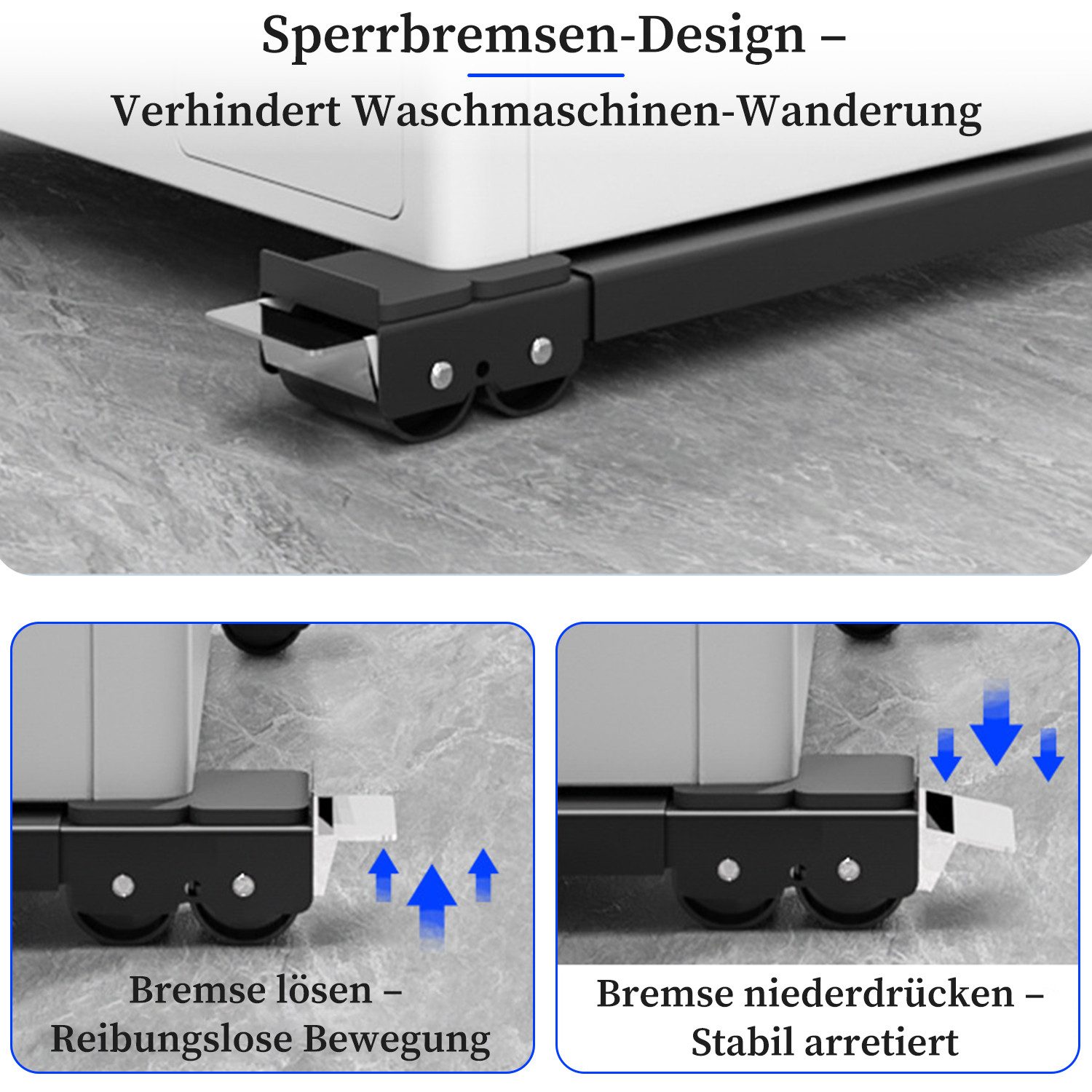 Refined Living Waschmaschinenuntergestell 2St moblies 45-70cm Waschmaschine günstig online kaufen