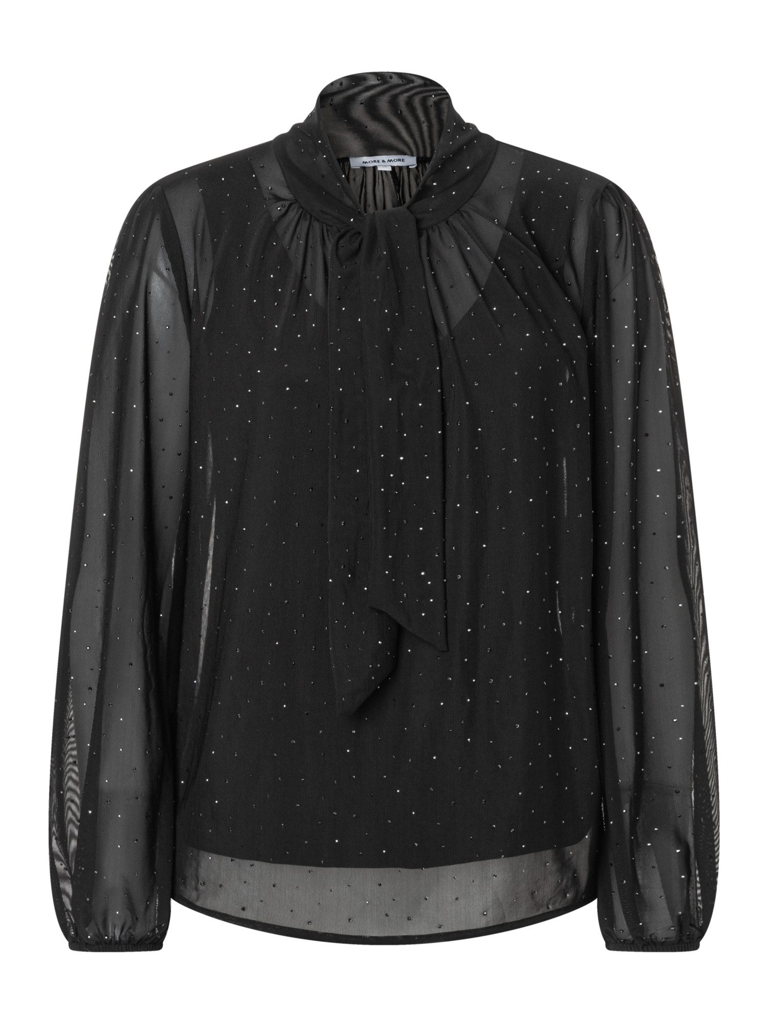 MORE&MORE Langarmbluse elegante Langarmbluse, Gitzersteine günstig online kaufen