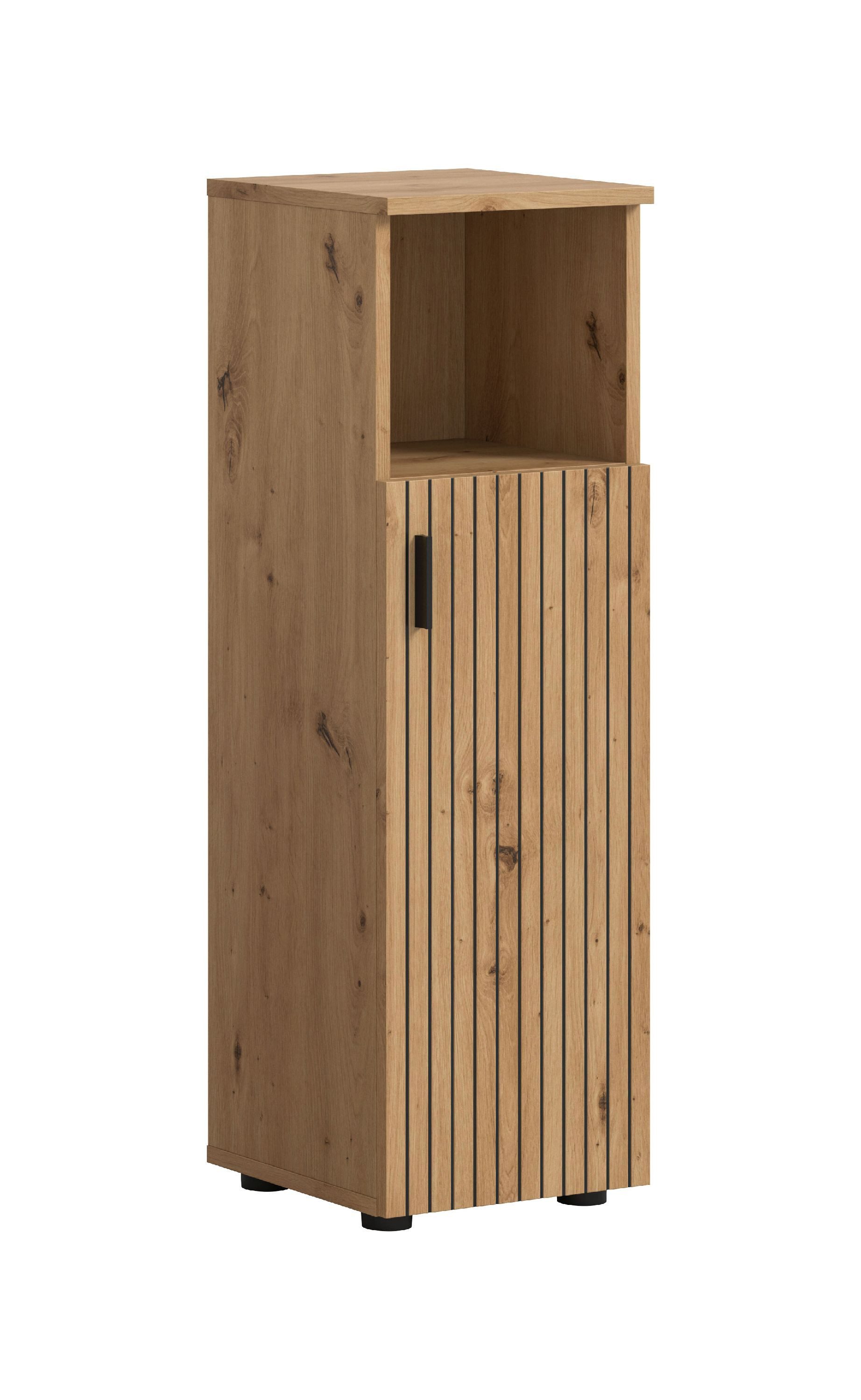 xonox.home Stauraumschrank Artisan Oak Nachbildung Melamin beschichtet modern 30x95x30 cm
