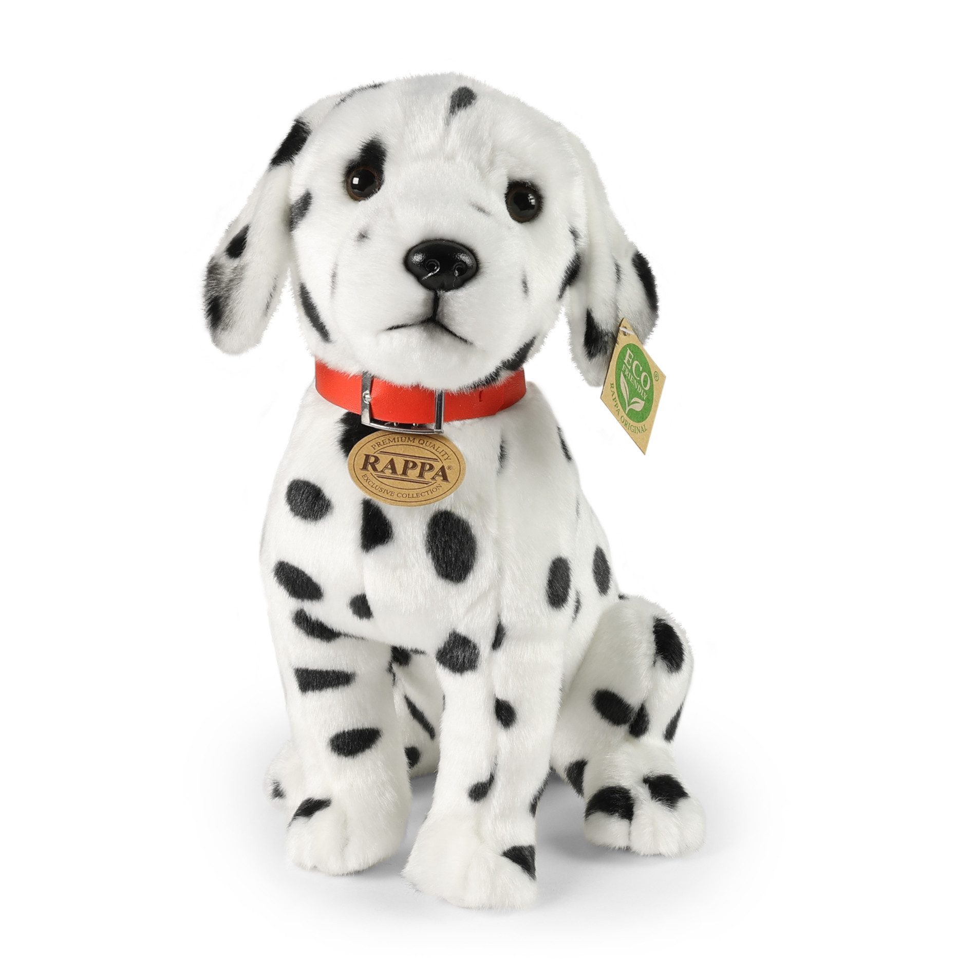 Teddys Rothenburg Kuscheltier Dalmatiner mit Halsband sitzend 30 cm Plüschhund Stofftier