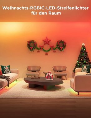 Govee LED Stripe WiFi LED Strip 5m, Smart RGB LED Streifen für weihnachten deko, App-steuerung, Farbwechsel, Musik Sync, funktioniert Alexa weihnachten