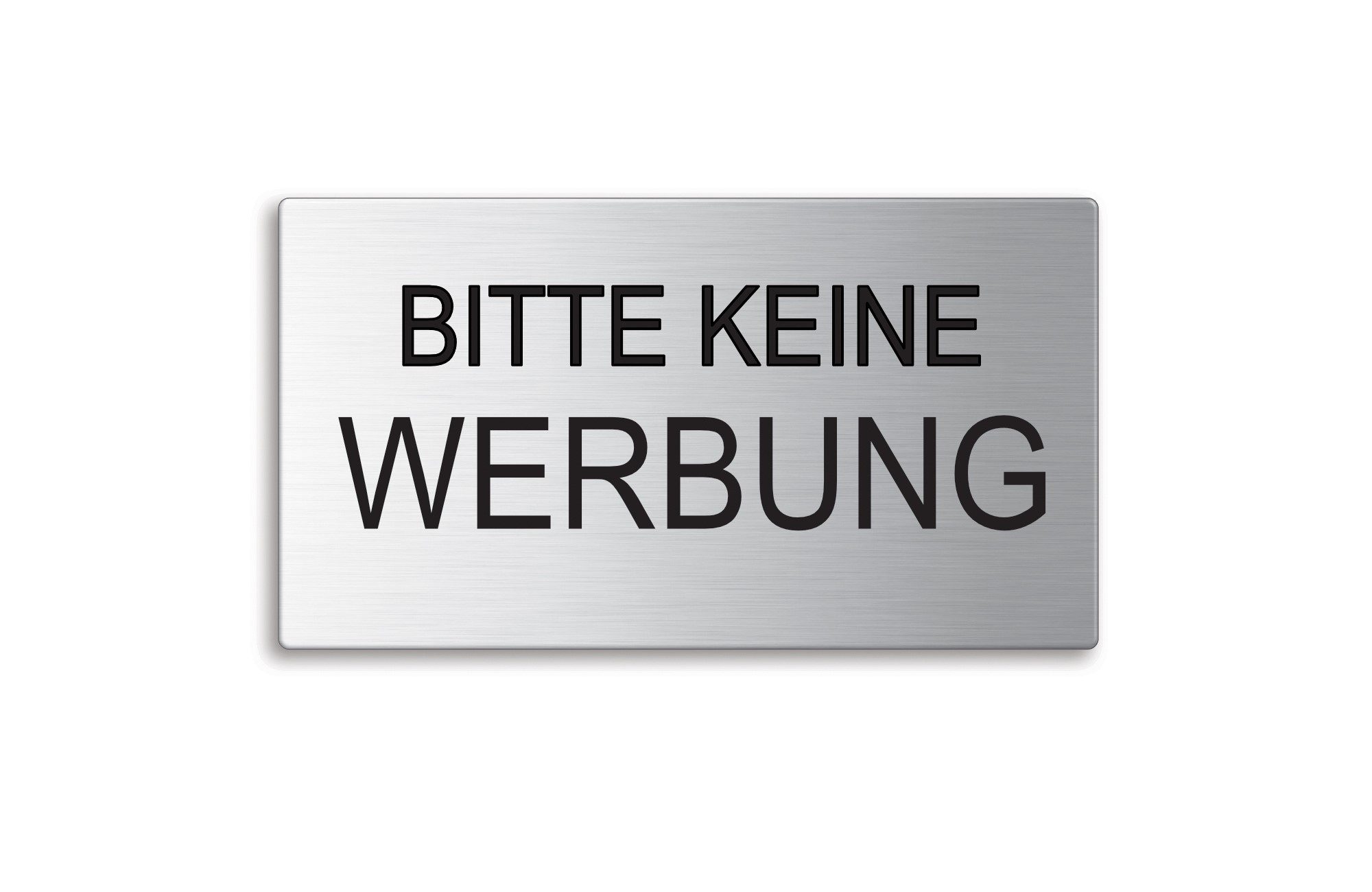 OFFORM DESIGN Hinweisschild Bitte Keine Werbung Schild 80x44 mm selbstklebend, (1 St)