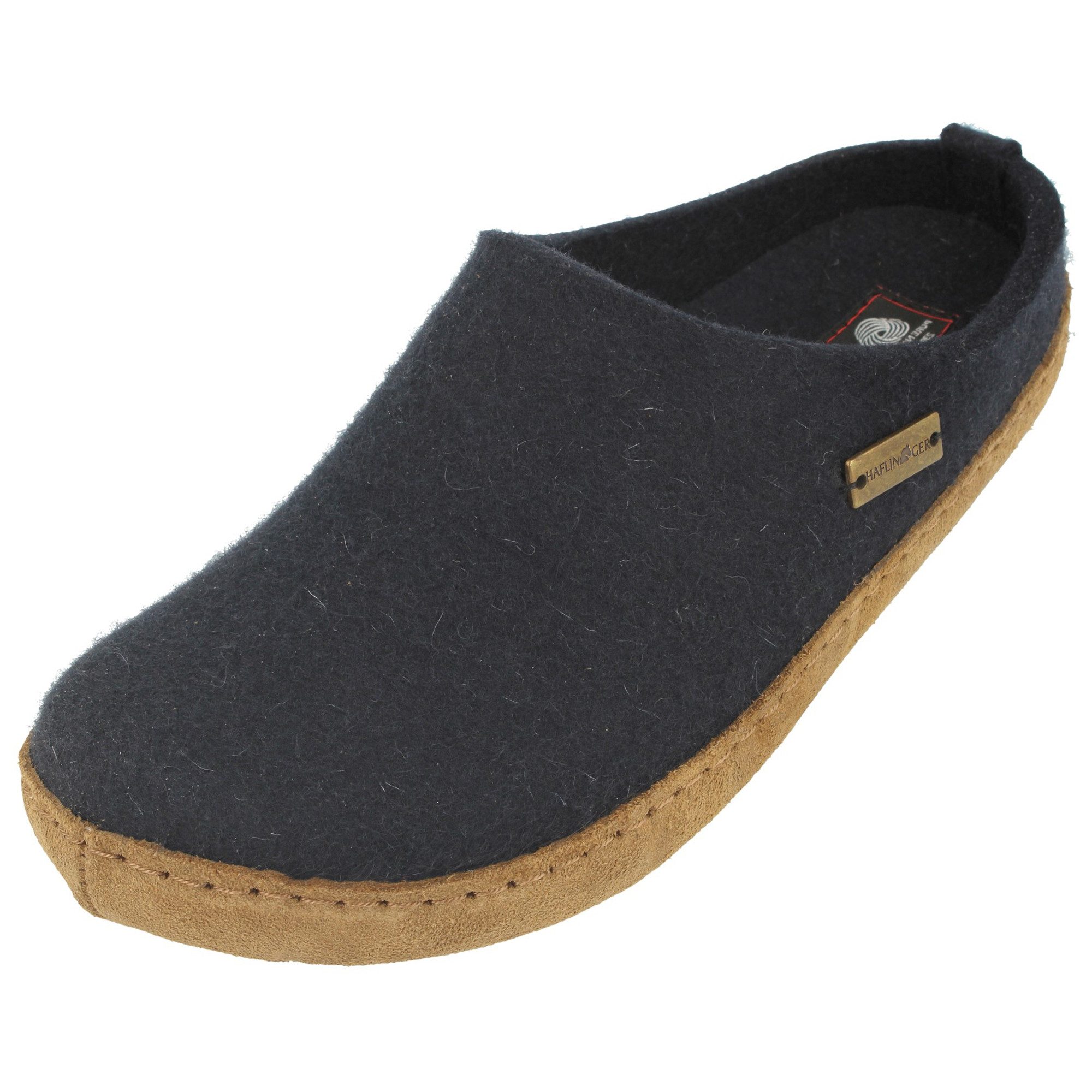 Emils Toffel Filzpantoffel Hausschuh mit Ledersohle Unisex Hausschuh