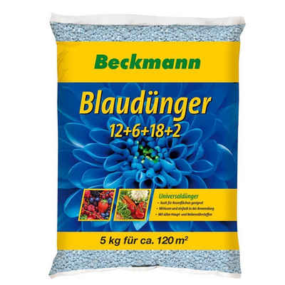 Beckmann IM GARTEN Blaudünger spezial Blaukorn Volldünger Universaldünger 12+6+18+2 5 kg Beutel