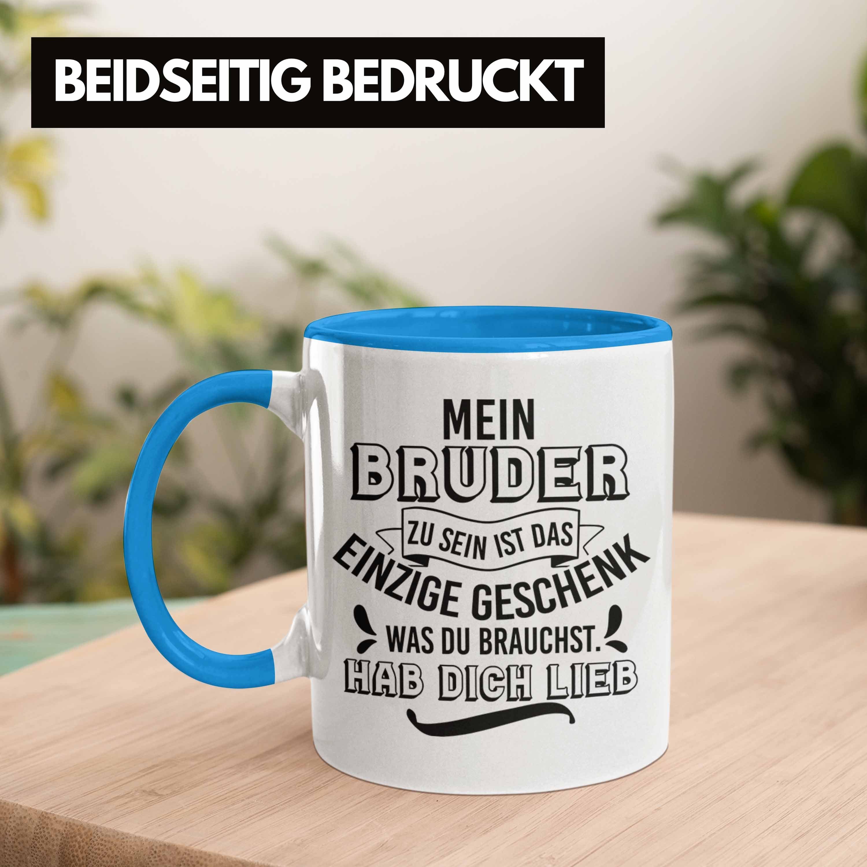 Tasse Trendation an Trendation Tasse Bruder Schwester Geburtstag Blau - Spruch Lustiger Kaffeetasse Geschenk Geschenkidee