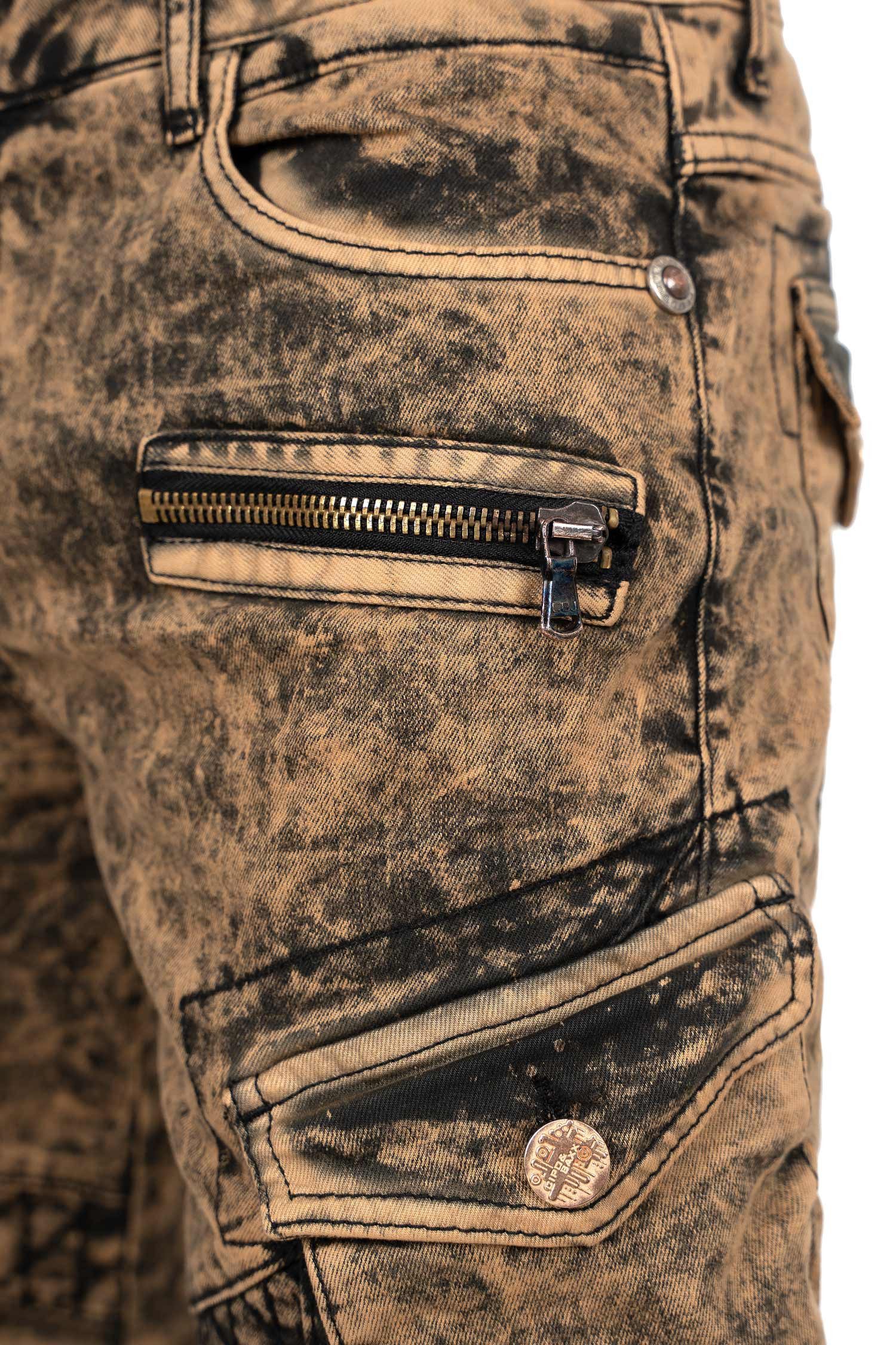 Bikerjeans Herren Straight Fit Hose Stonewashed BA-CD780