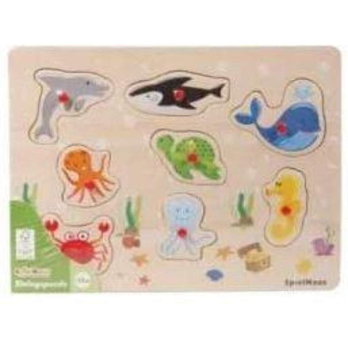 Spielmaus® Puzzle SpielMaus Einlegepuzzle aus Holz 7-10 Teile, 1 Stück, 3-fach sortiert, Puzzleteile