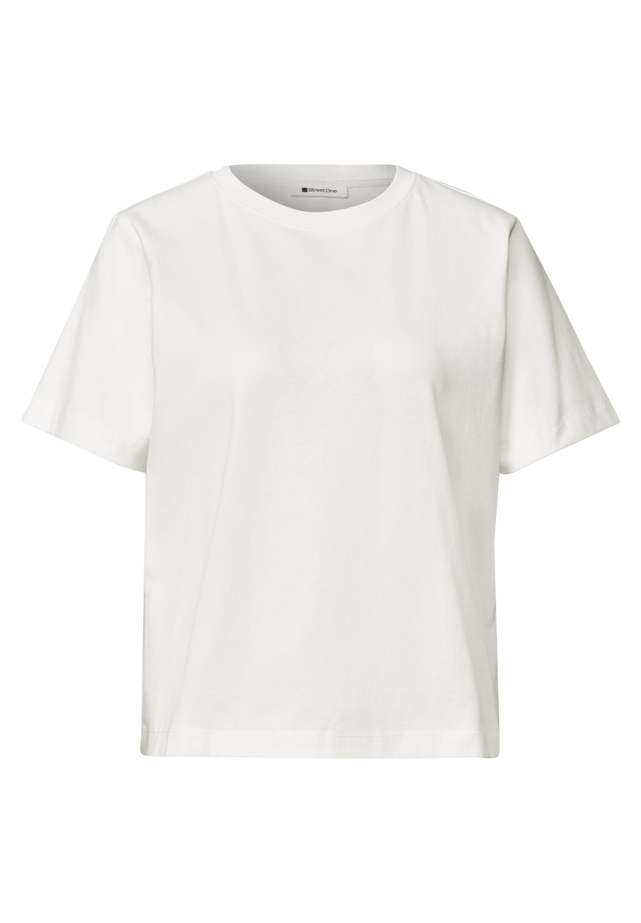 STREET ONE Kurzarmshirt Sommershirt im verkürzten Schnitt