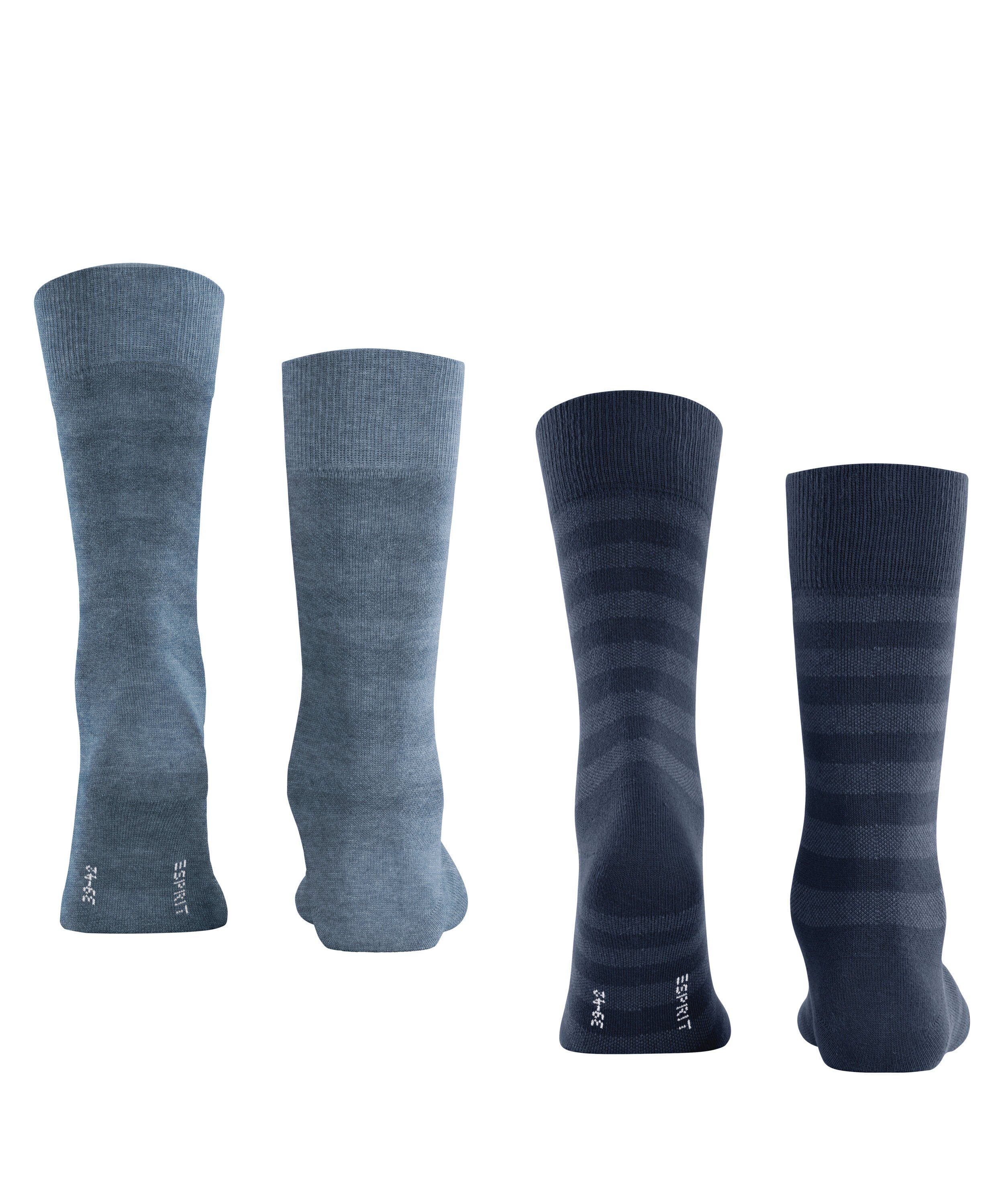 Esprit Socken Esprit Mesh Stripe 2-Pack Herren (2-Paar)