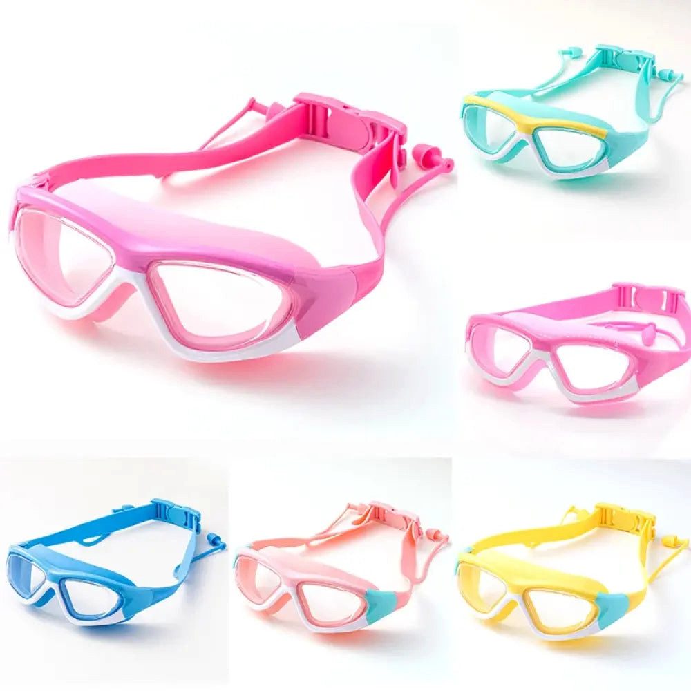 Sport-Knight® Schwimmbrille Kinderschwimmbrille, Anti-Fog, mit Ohrstöpseln & Weitwinkel-Sicht