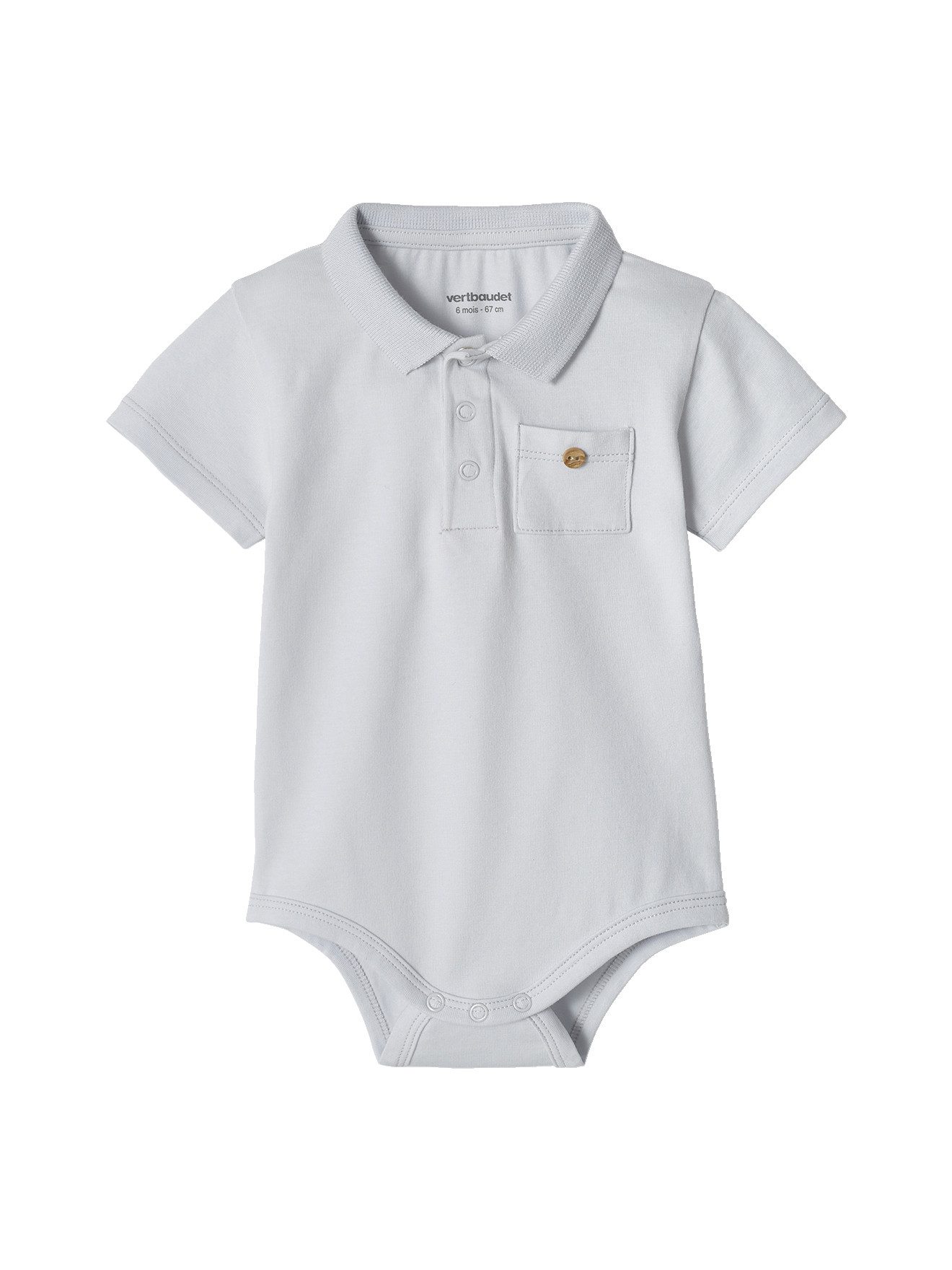 vertbaudet Blusentop Baby Bodys für Neugeborene 2er-Pack, Polokragen