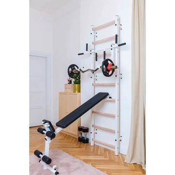 BenchK Sprossenwand Luxus-Sprossenwand BenchK 733W für Daheim, Hotelzimmer& Fitnessstudios