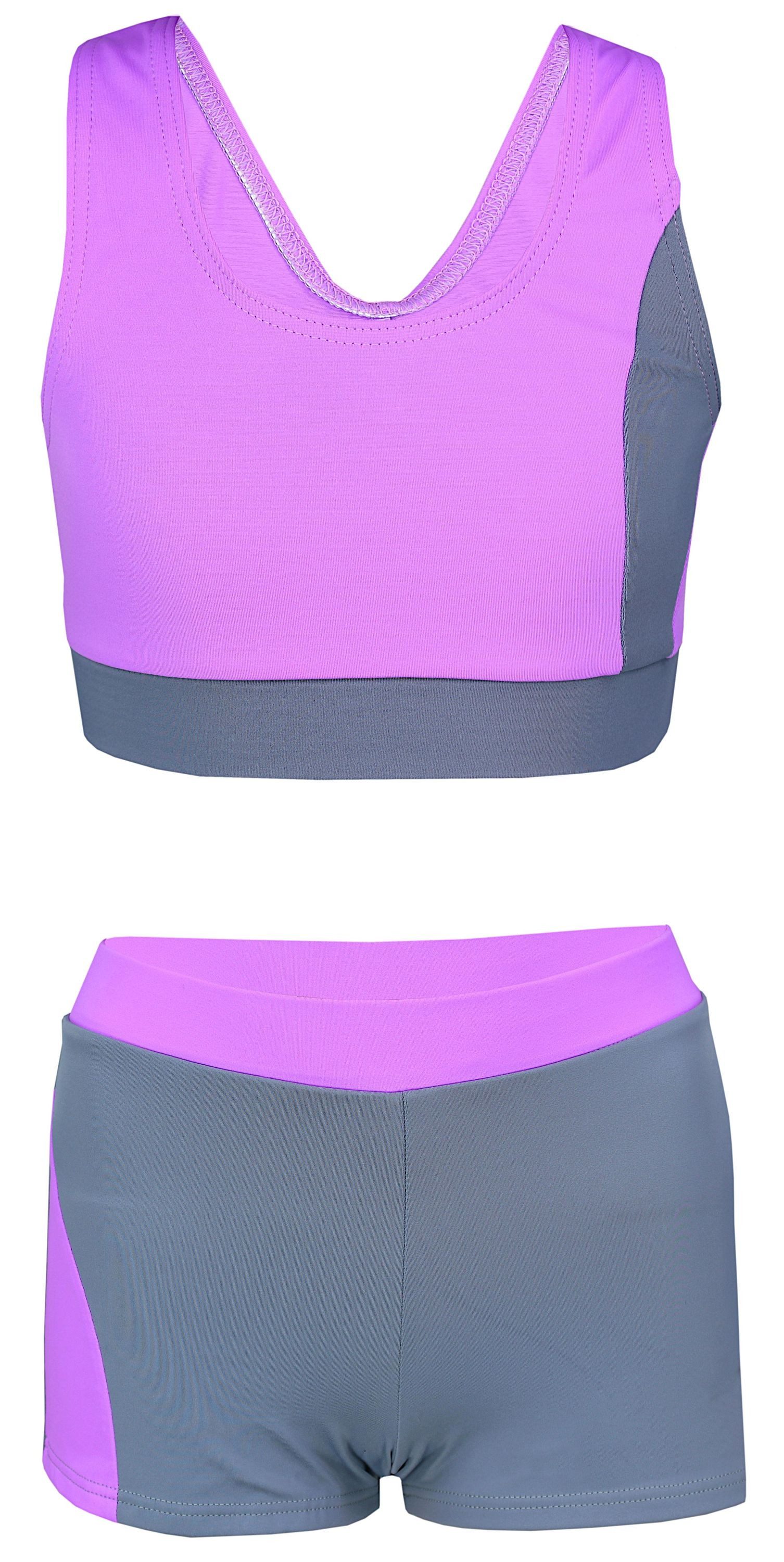 Schwimmanzug Aquarti Mädchen Sport Bikini - Racerback Bustier & Badehose