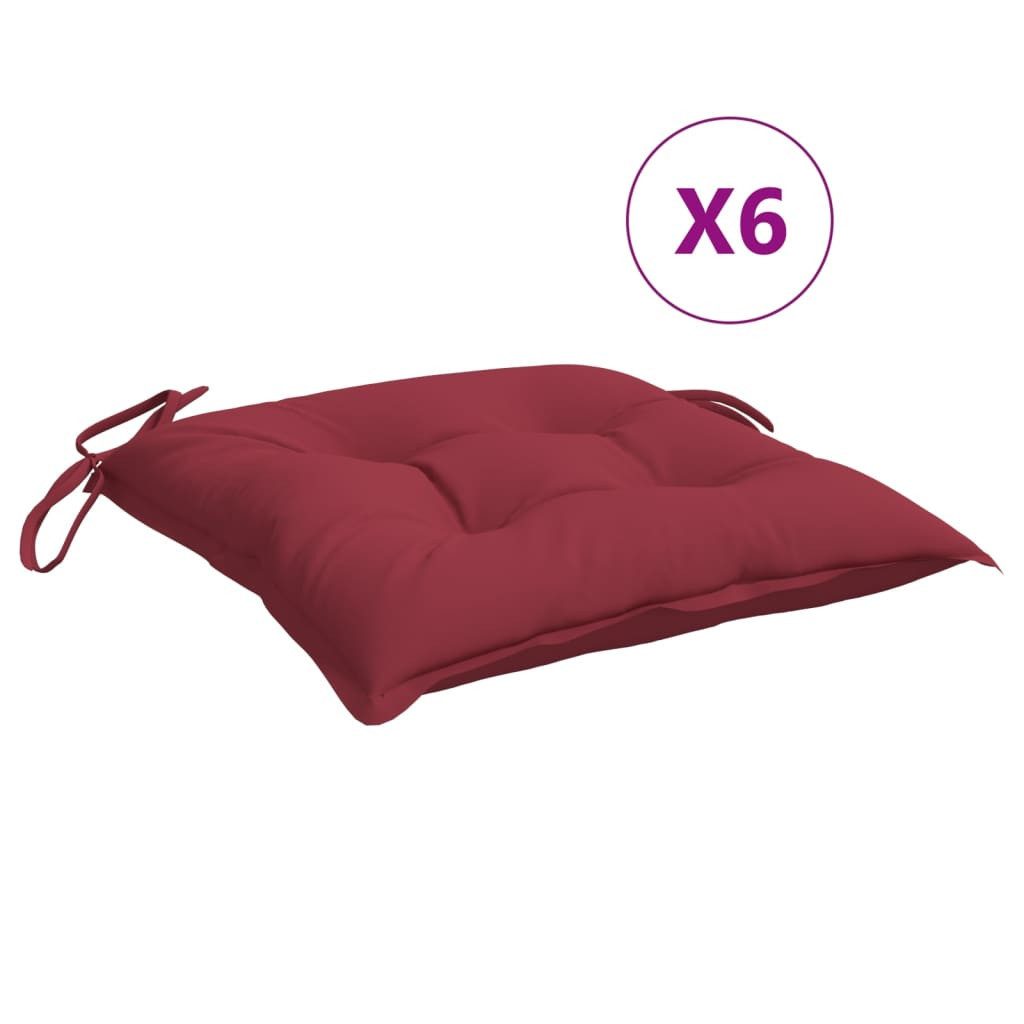 vidaXL Sitzauflage Palettenkissen 6 Stk. Weinrot günstig online kaufen