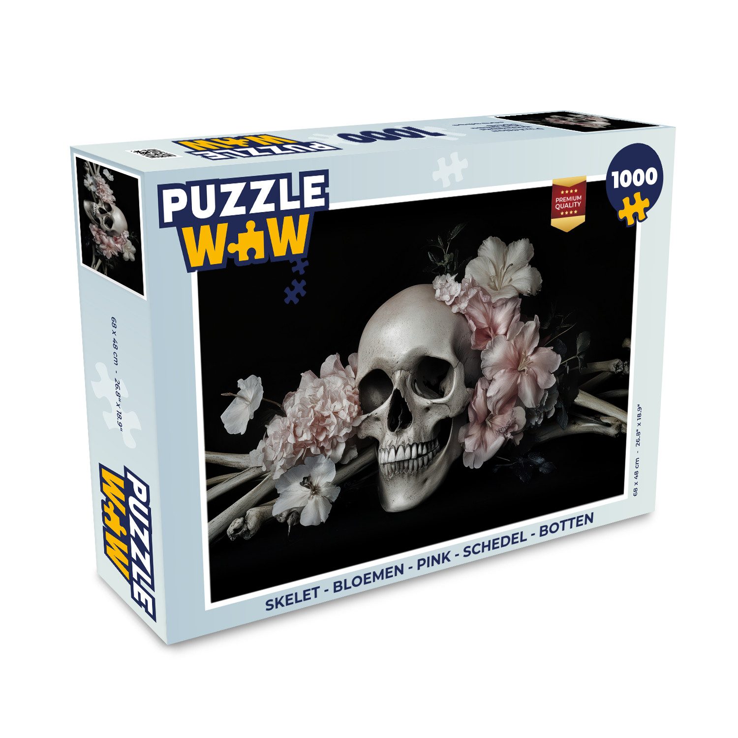 MuchoWow Puzzle Skelett - Blumen - günstig online kaufen