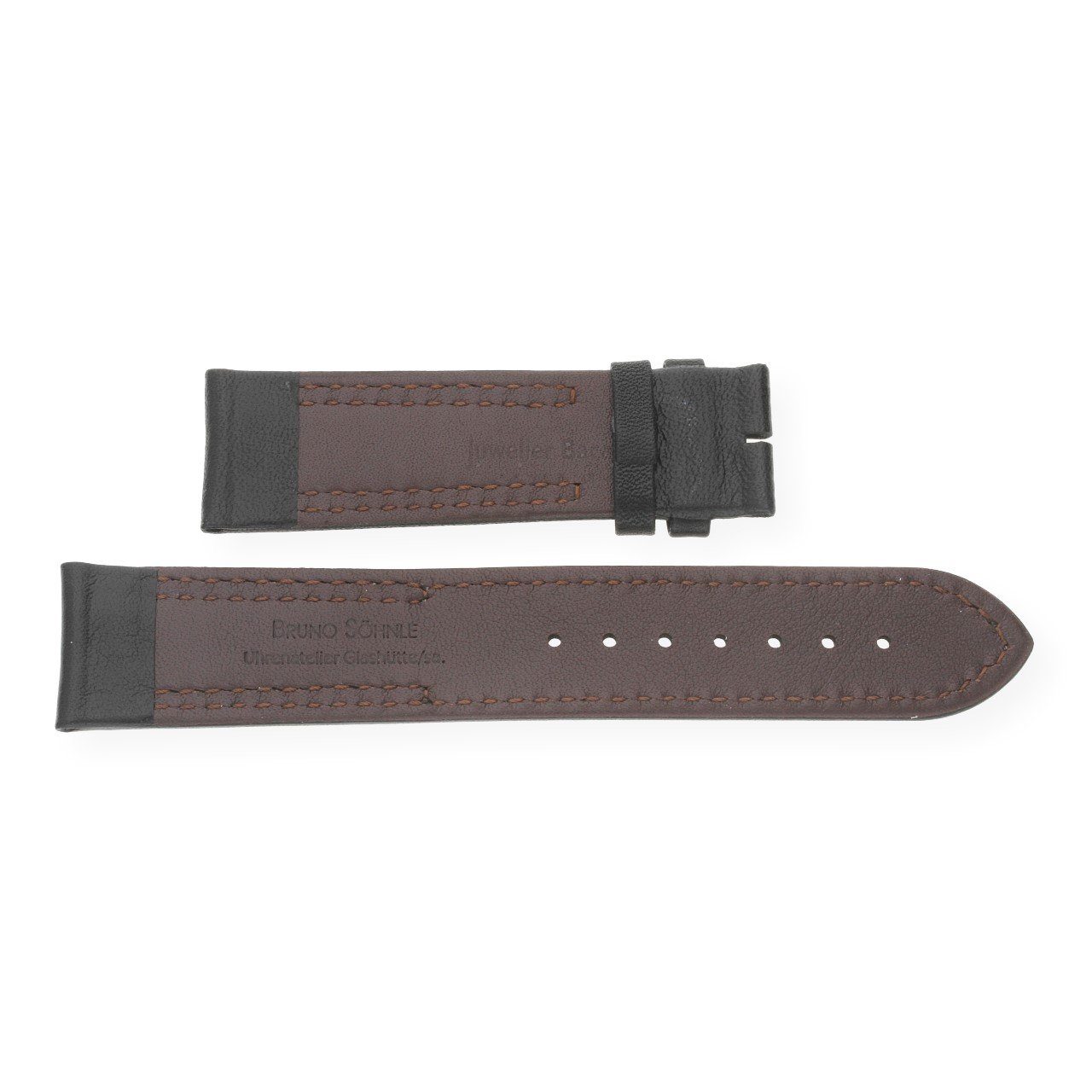 BRUNO SÖHNLE Uhrenarmband Bruno Söhnle Uhrenband 73-71105-022 Leder schwarz 22 mm