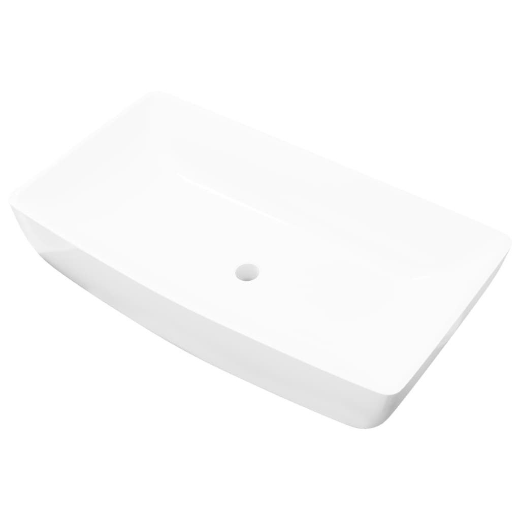 furnicato Раковины Keramik Waschtisch Rechteckig Weiß 71 x 39 cm