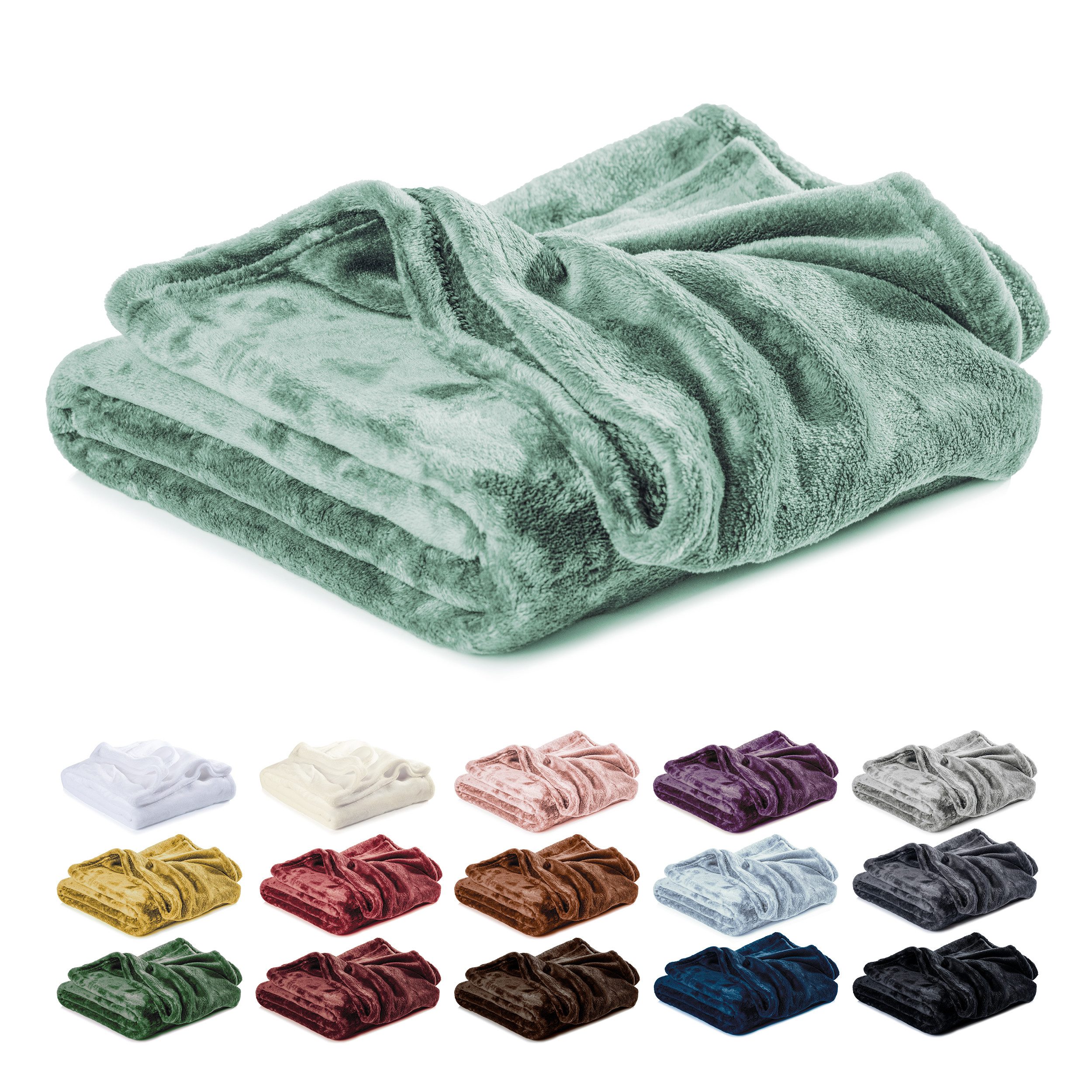 Wohndecke Kuscheldecke, Fleecedecke, Wolldecke flauschig und weich, Lavea, Mikrofaser, Atmungsaktiv & Hautfreundlich