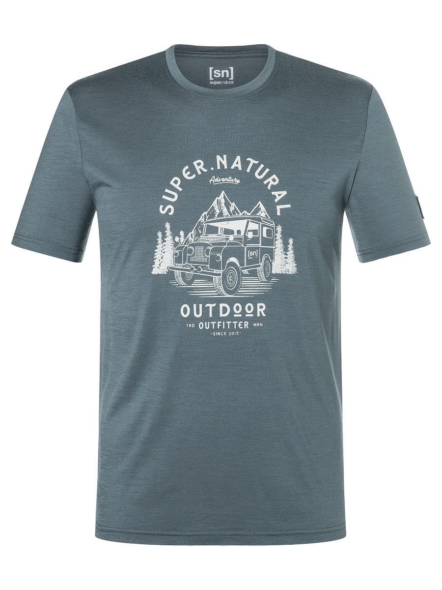 SUPER.NATURAL Print-Shirt für Herren, nachhaltig, Merino günstig online kaufen