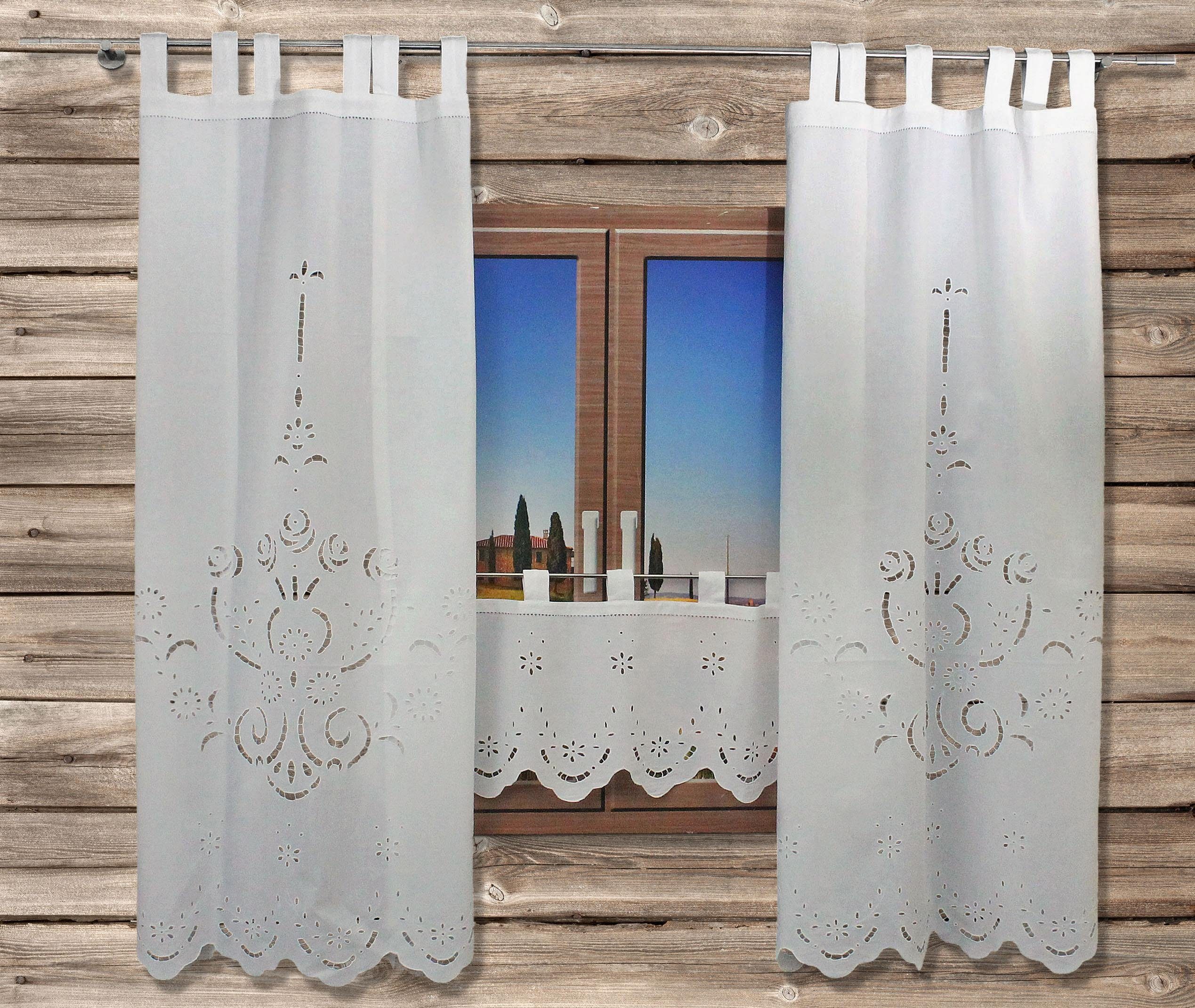 HOSSNER - ART OF HOME DECO Querbehang Ortler (1 St), Schlaufen, halbtransparent, HxB: 35x120