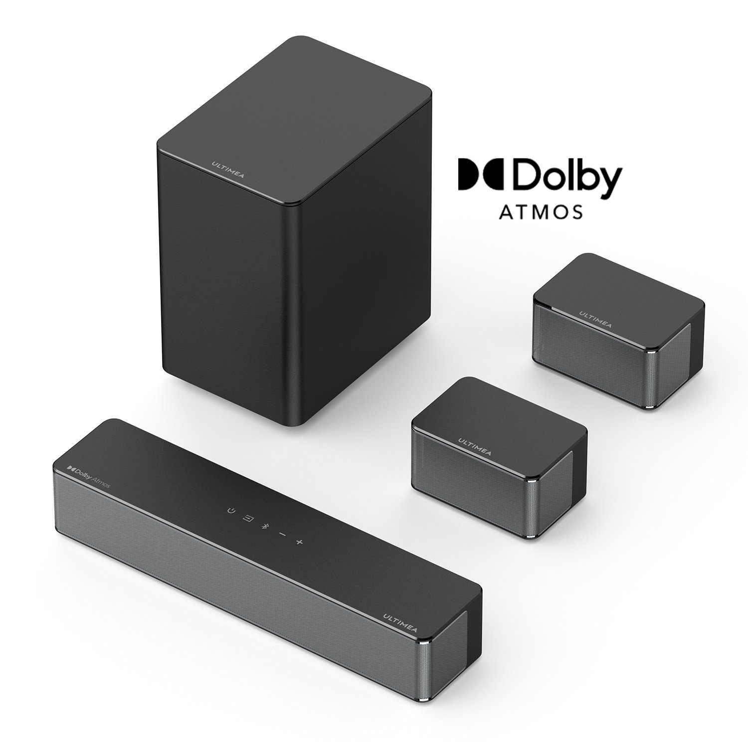 Ultimea Poseidon D60 5.1 Dolby Atmos Soundbar (410 W, 3D Surround Sound TV Lautsprecher für Heimkino mit einstellbarem Bass)