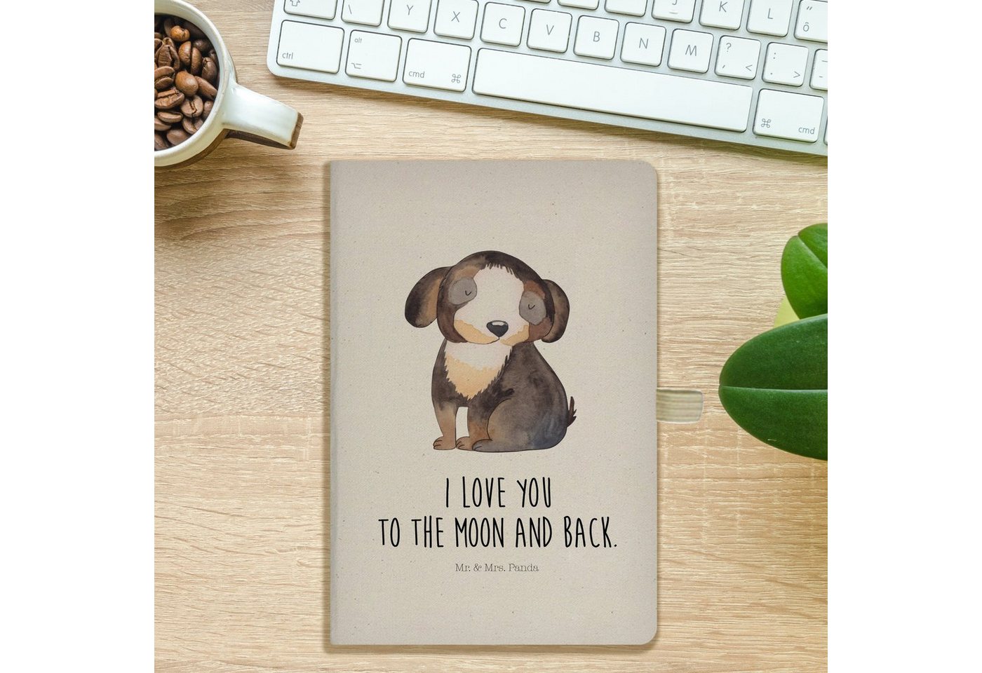 Thumbnail - Mr. & Mrs. Panda Notizbuch Hund Entspannen - Transparent - Geschenk, Hundeliebe, Hundebesitzer, Mr. & Mrs. Panda, Hochwe...