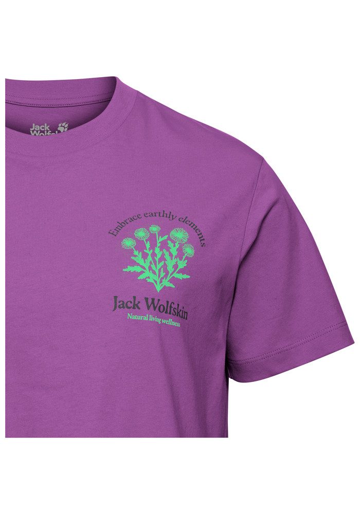 Jack Wolfskin T-Shirt CAREFREE T W Kurzarm-Design, mit Rundhalsausschnitt, ohne Verschluss, aus Baumwolle – Bild 5 von 5