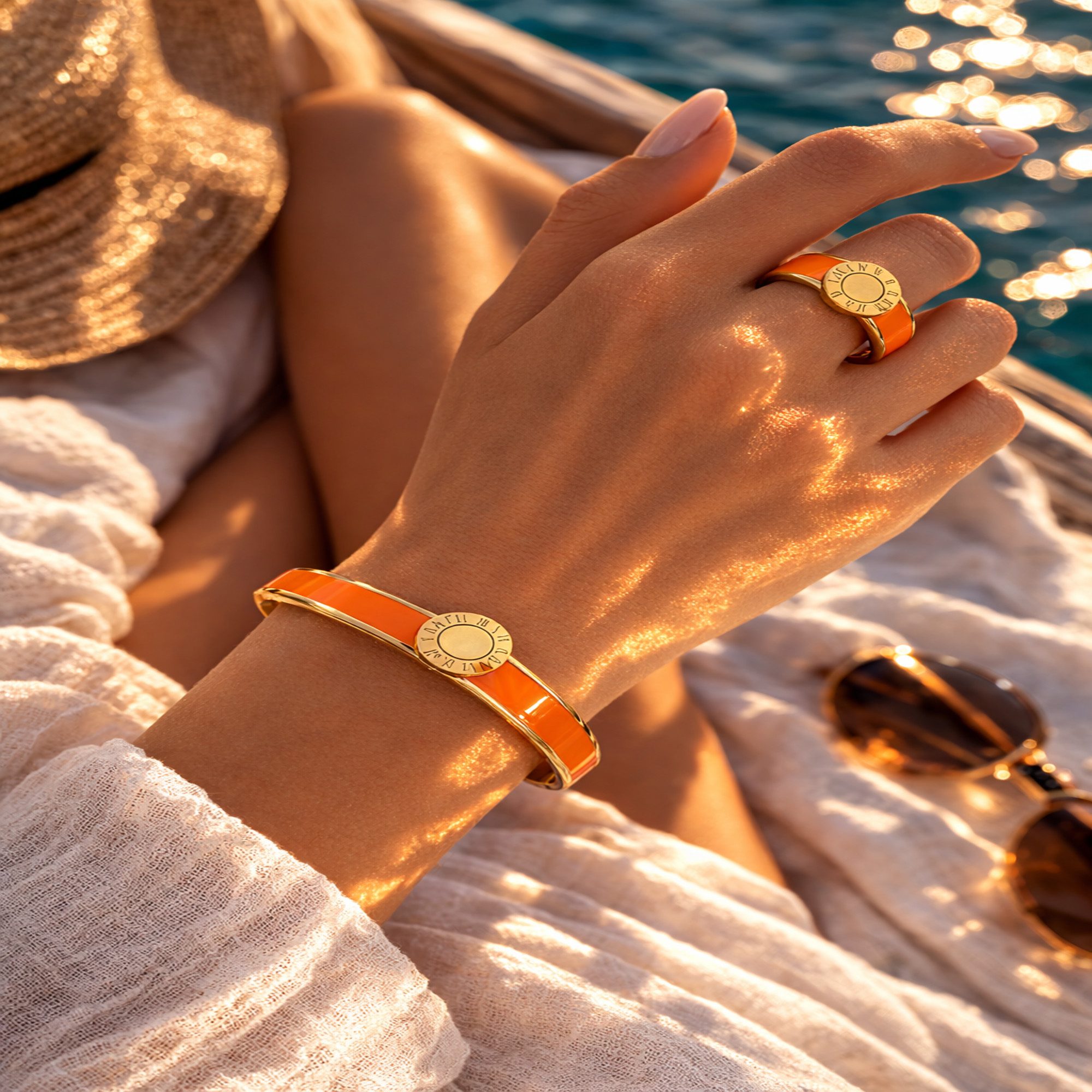 ROUGEMONT Fingerring Extravaganter emaillierter Damen Ring Wasserfest und hypoallergen, Hypoallergen und Wasserfest