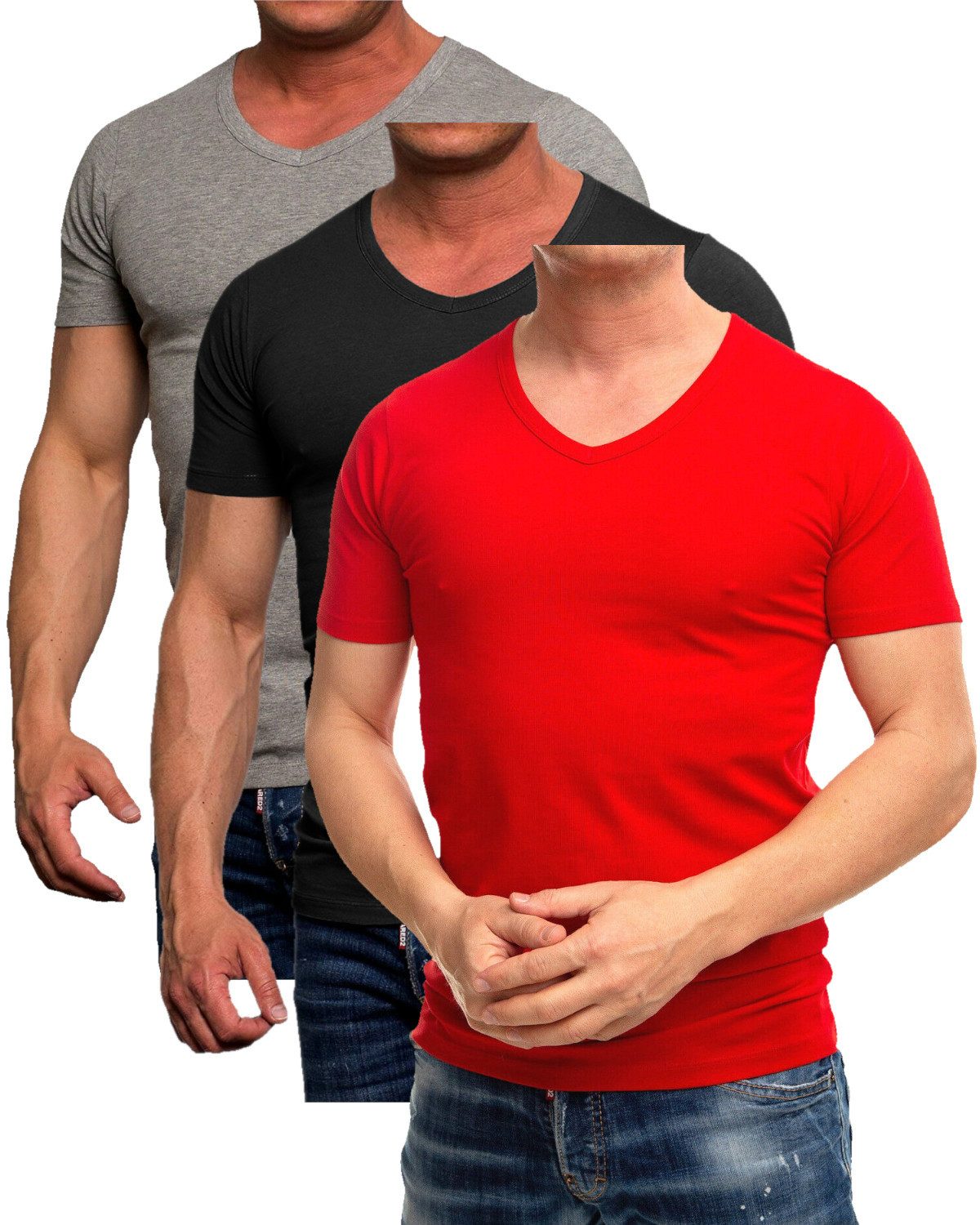 Jack & Jones T-Shirt (Spar-Set, 3er-Pack) in Unifarben