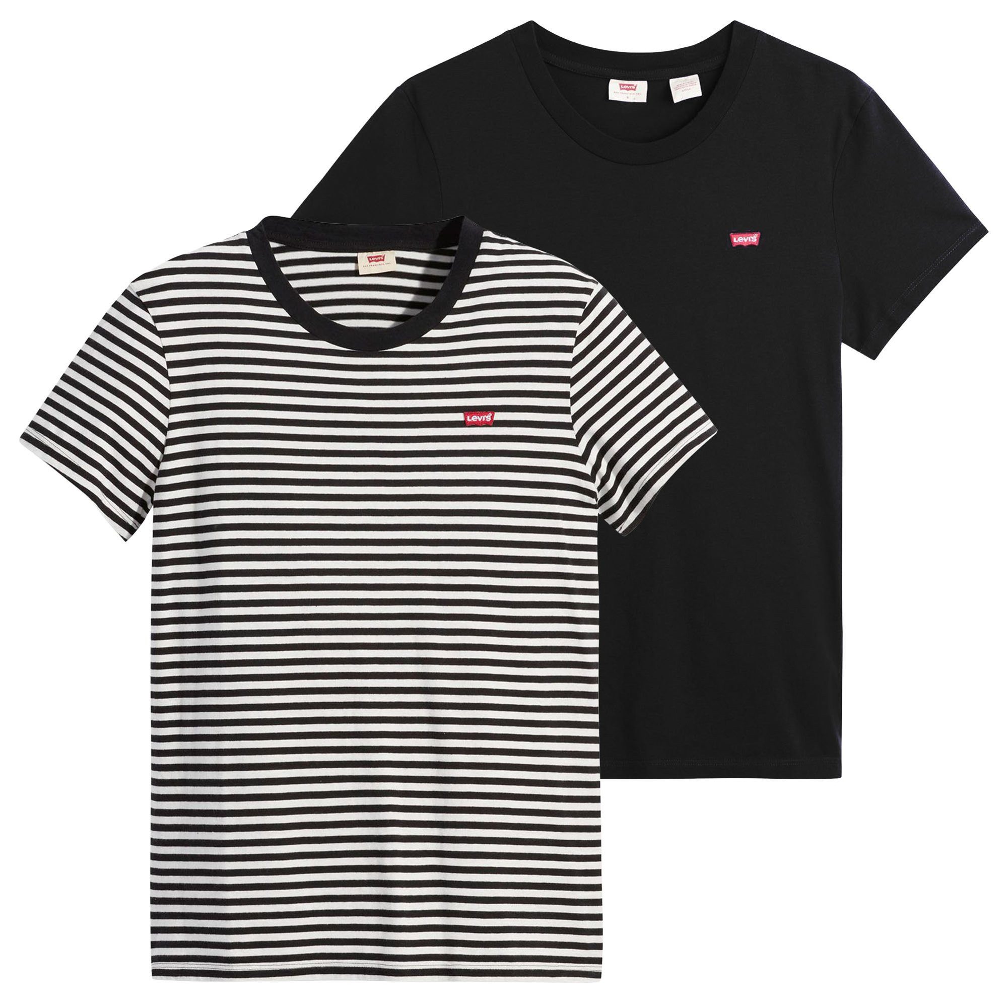 Levi's® T-Shirt Damen T-Shirt 2er Pack Baumwolle Perfect Tee (Packung, 2er Pack)