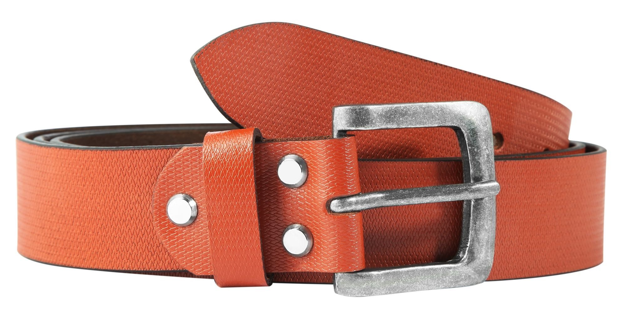Ledergürtel hochwertiges Echt Leder, cognac, 90 cm - 130 cm (Bundweite)