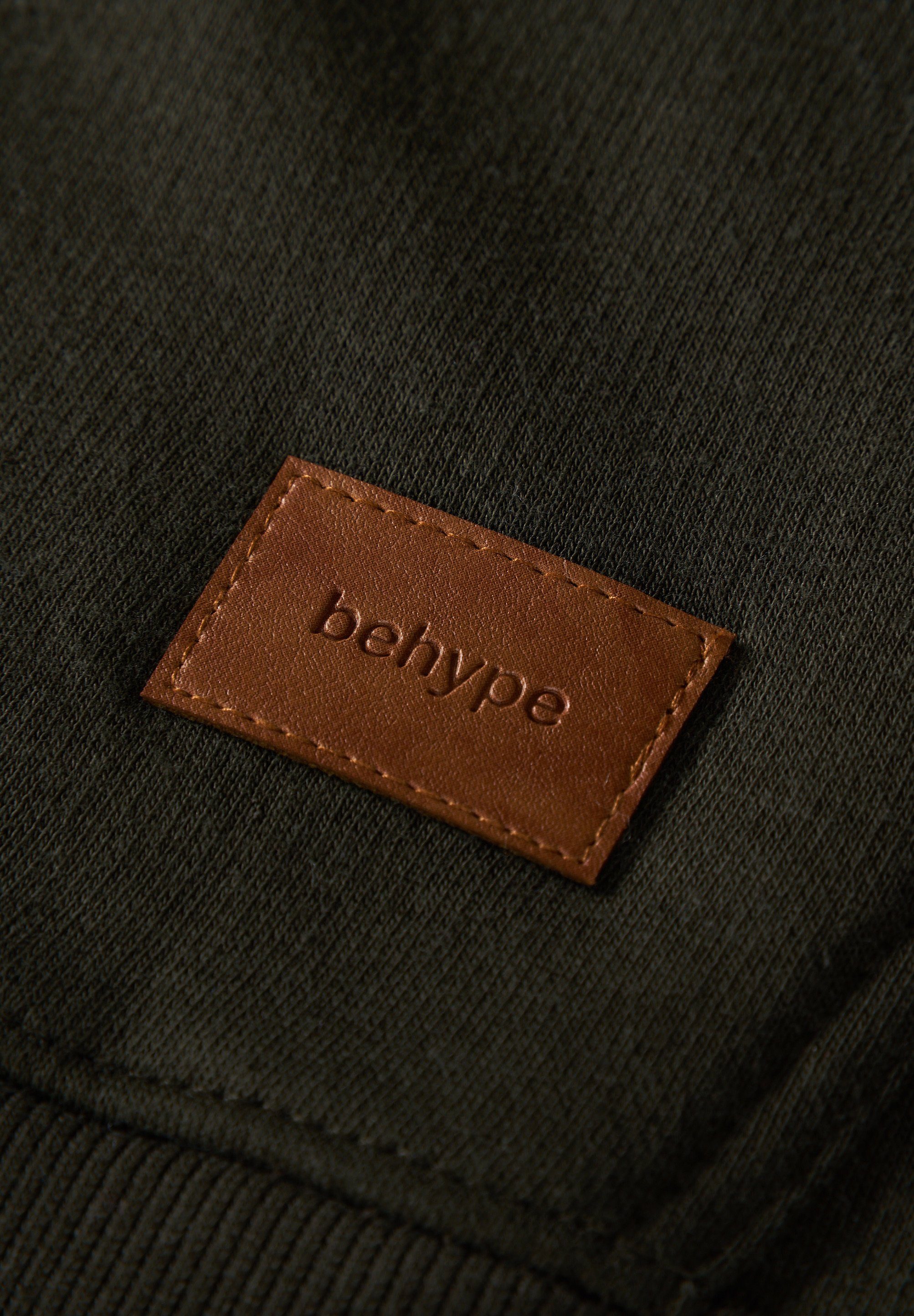 behype Kapuzensweatjacke BHDISUK Herren Kapuzenpullover Hoodie Pullover Sweatshirt im Color-Block Stil